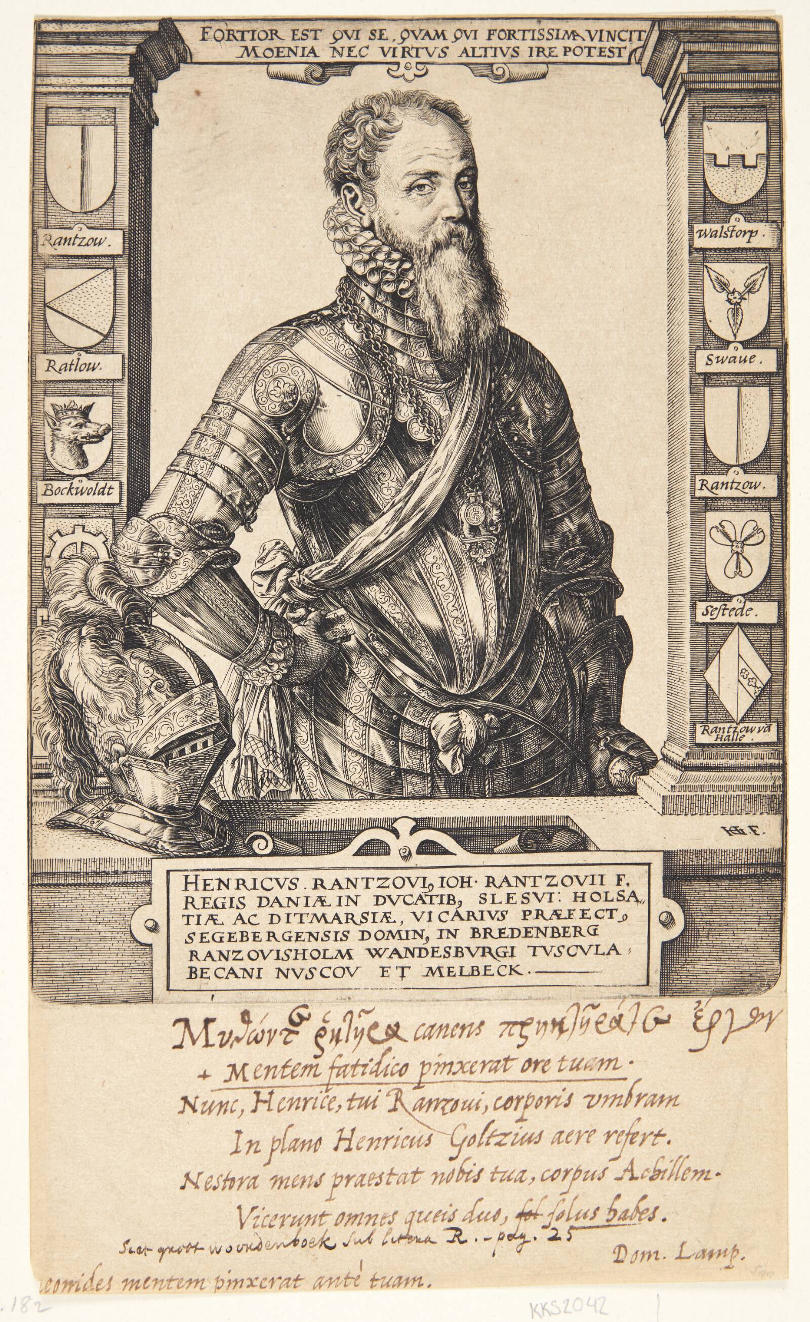 Henrik Rantzau, Hendrick Goltzius, 1587-1590