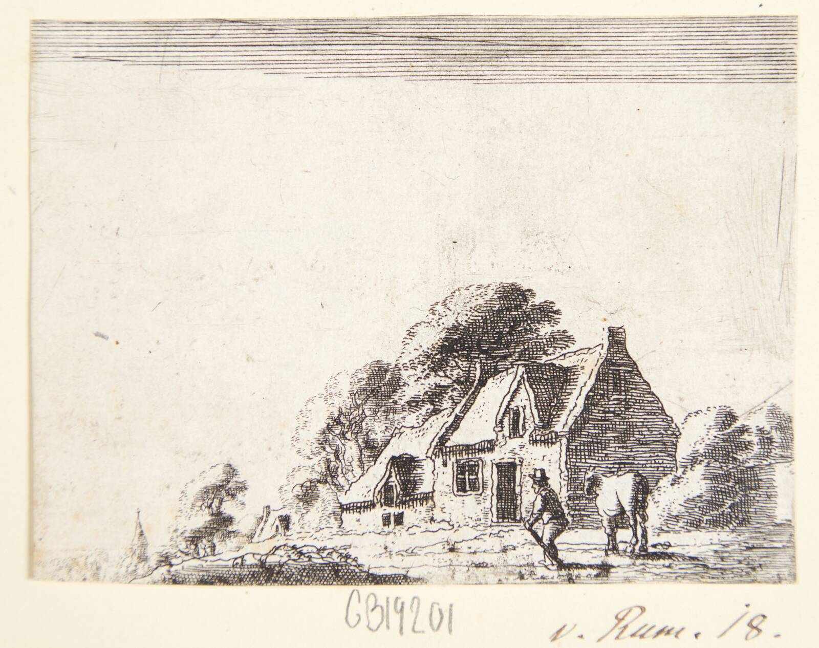 Landskab med bondehus, Gillis Neyts, 1618-1686
