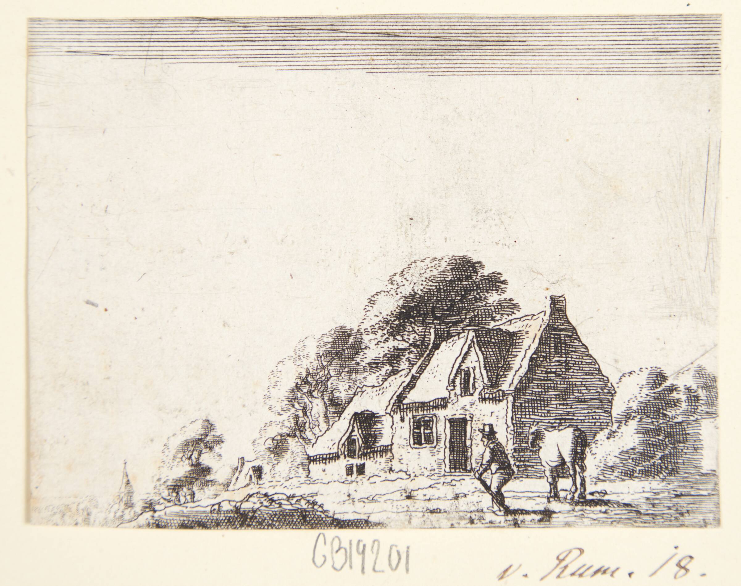 Landskab med bondehus, Gillis Neyts, 1618-1686