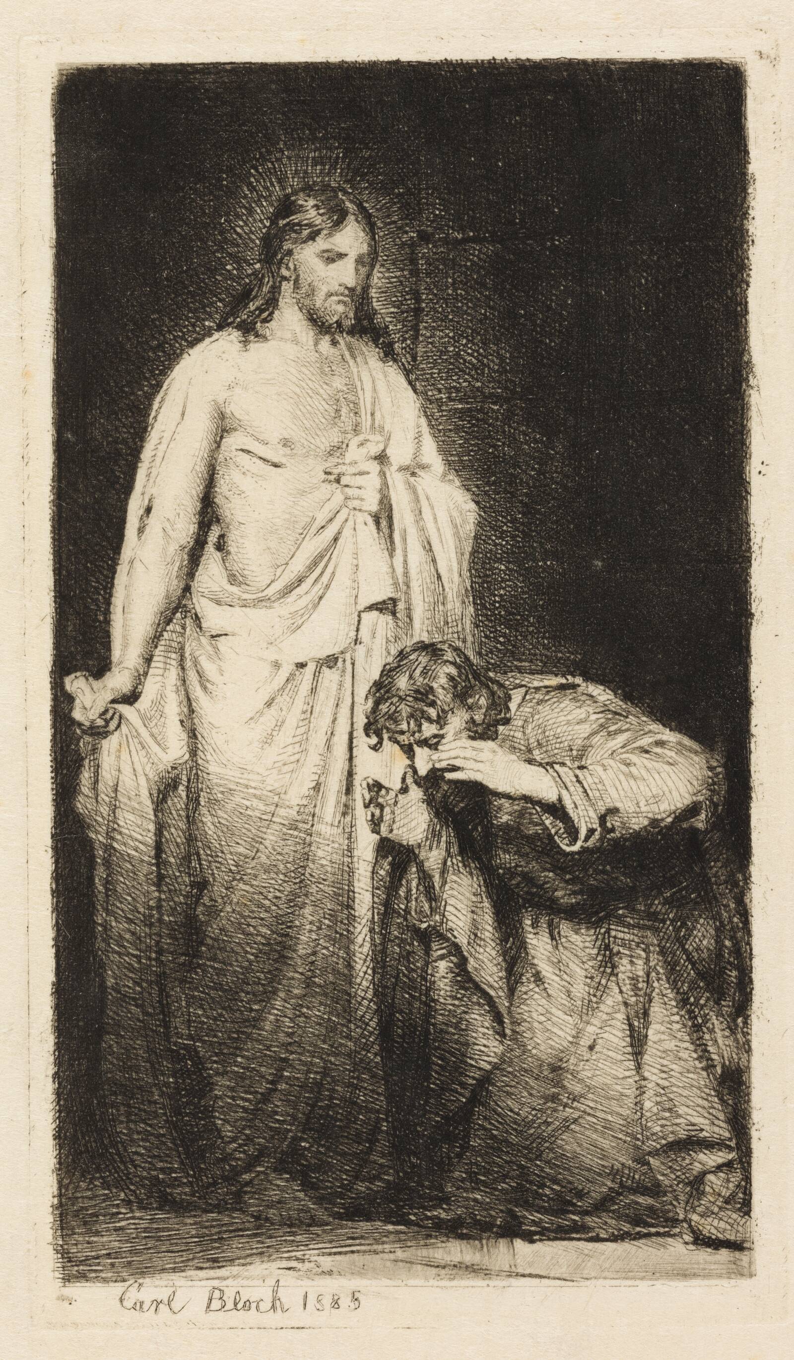 Kristus og den vantro Thomas, Carl Bloch, 1885