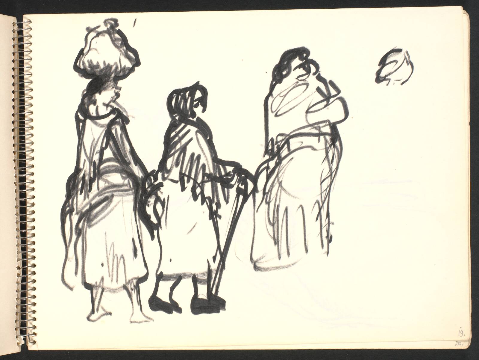 Figurstudier fra gaden, Gottfred Eickhoff, 1952