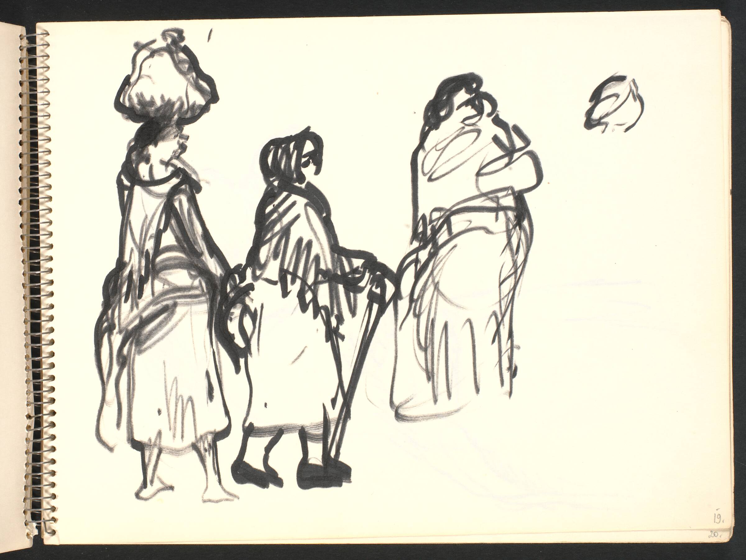 Figurstudier fra gaden, Gottfred Eickhoff, 1952