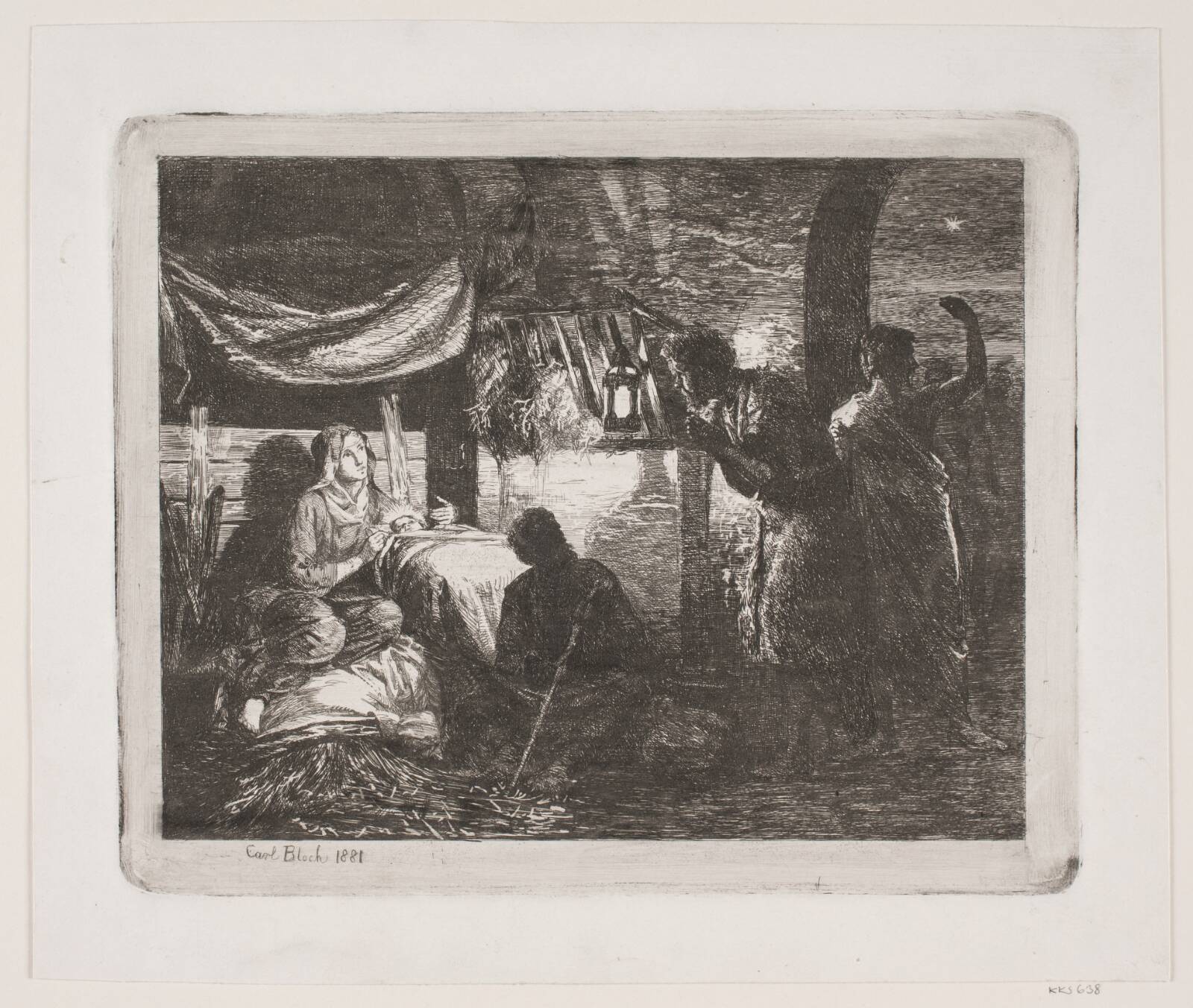 Hyrdernes tilbedelse, Carl Bloch, 1881