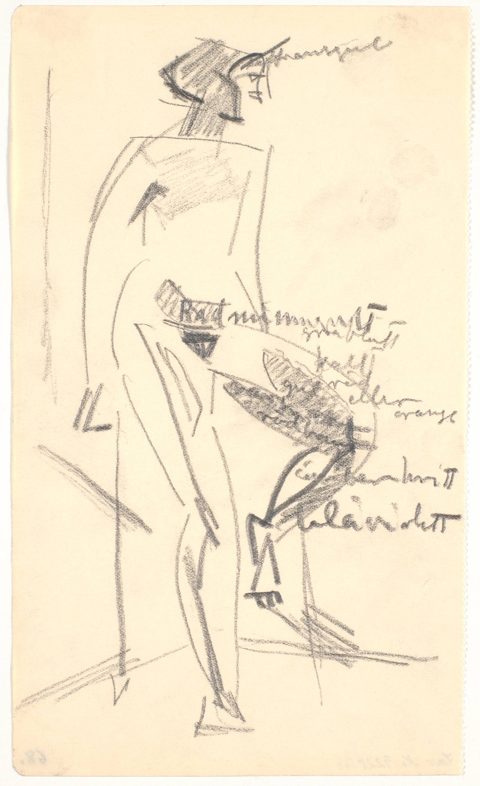 Siddende model, Isakson, Karl, 1914-1915