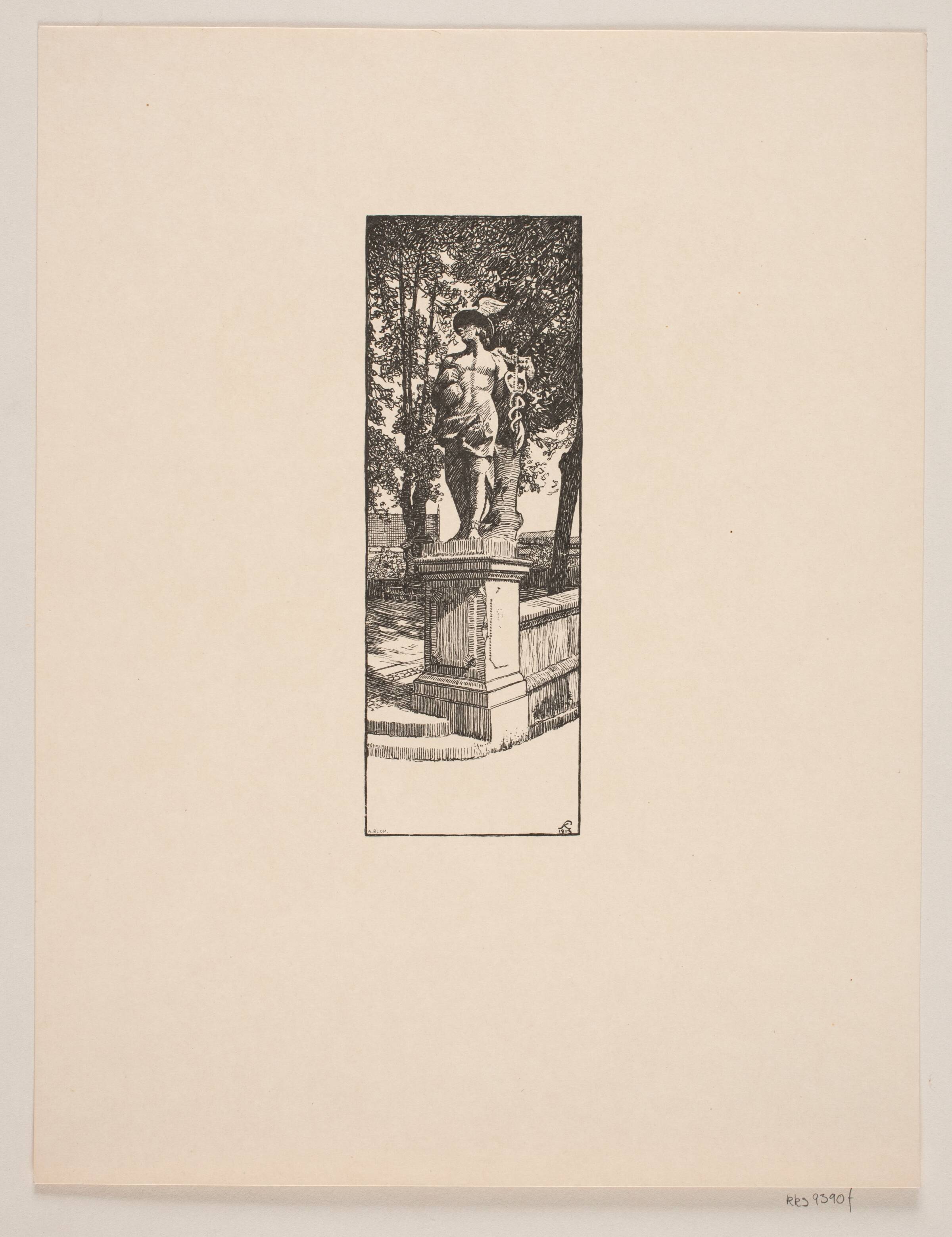 Mercurstatuen ved Børsrampen, Alexander Blom, 1913