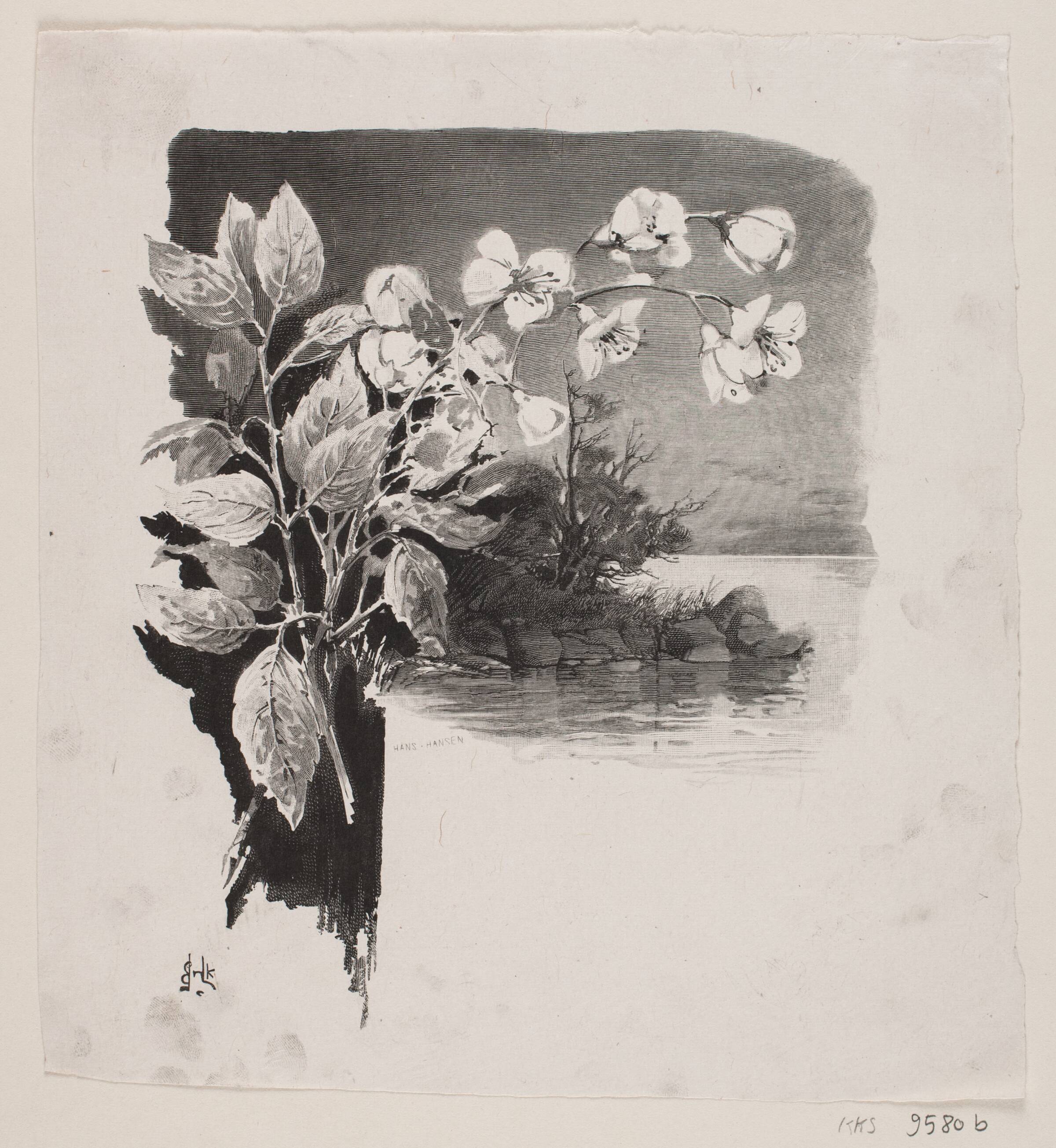 Illustration til Henrik Hertz: "Spadsereturen", Hans Peter Hansen, 1895