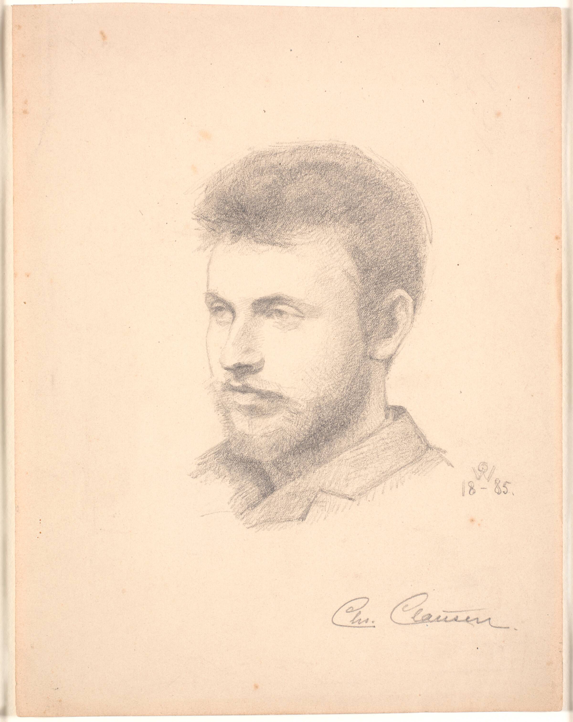 Portræt af maleren Christian Clausen, J.F. Willumsen, 1885