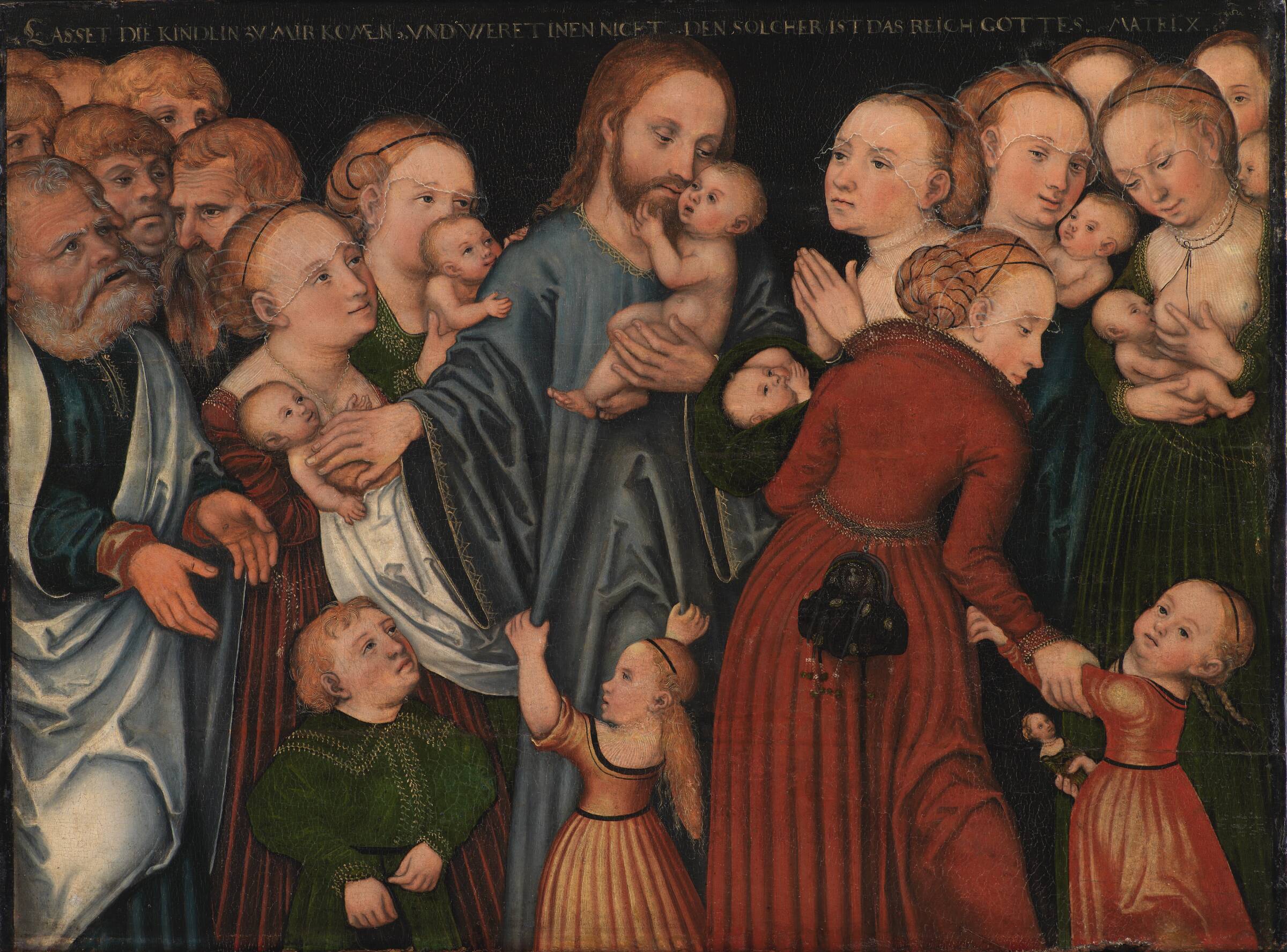 Kristus velsigner børnene, Lucas Cranach, 1537-1553