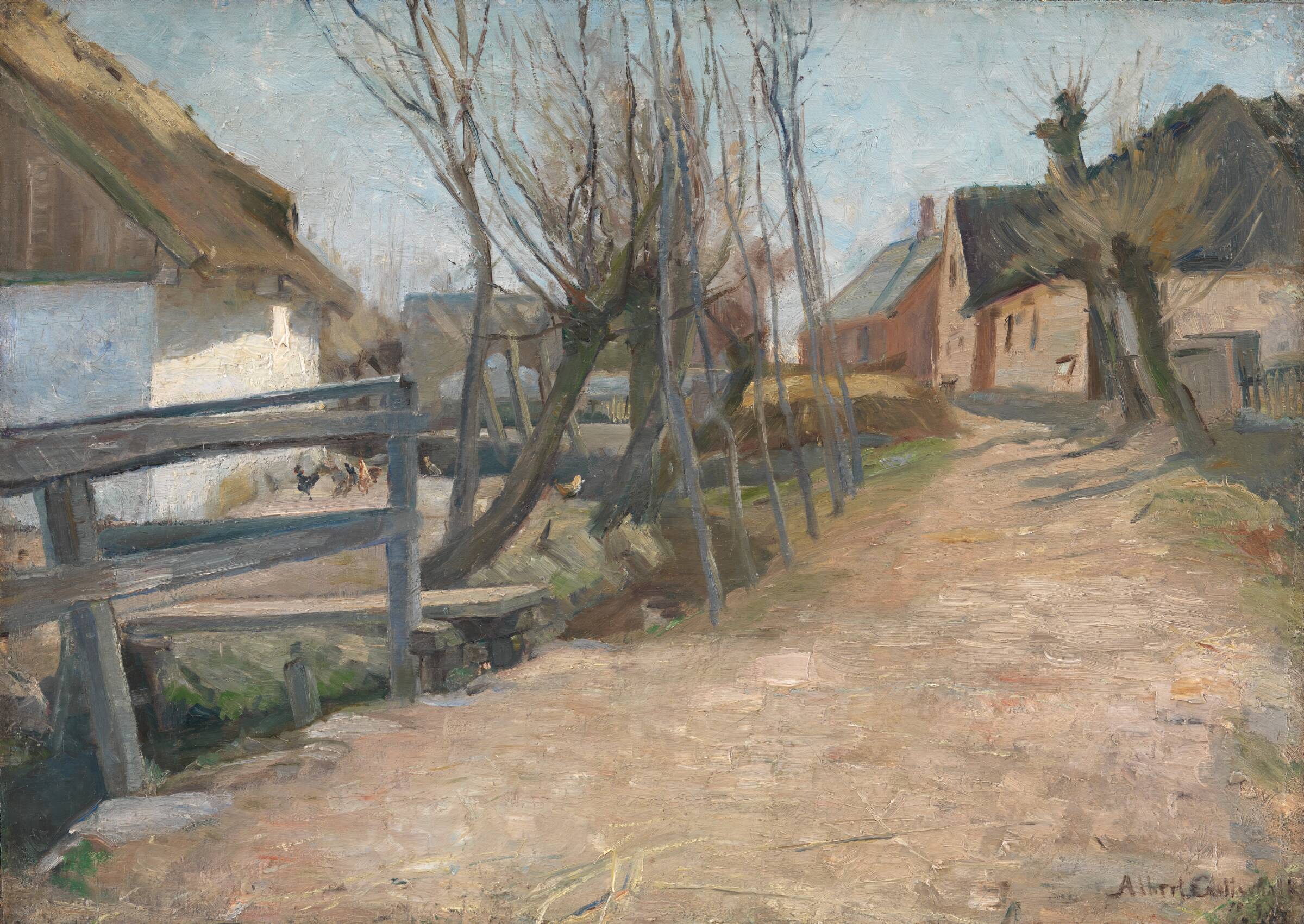 Tidlig forårsdag i Glostrup, Albert Gottschalk, 1887