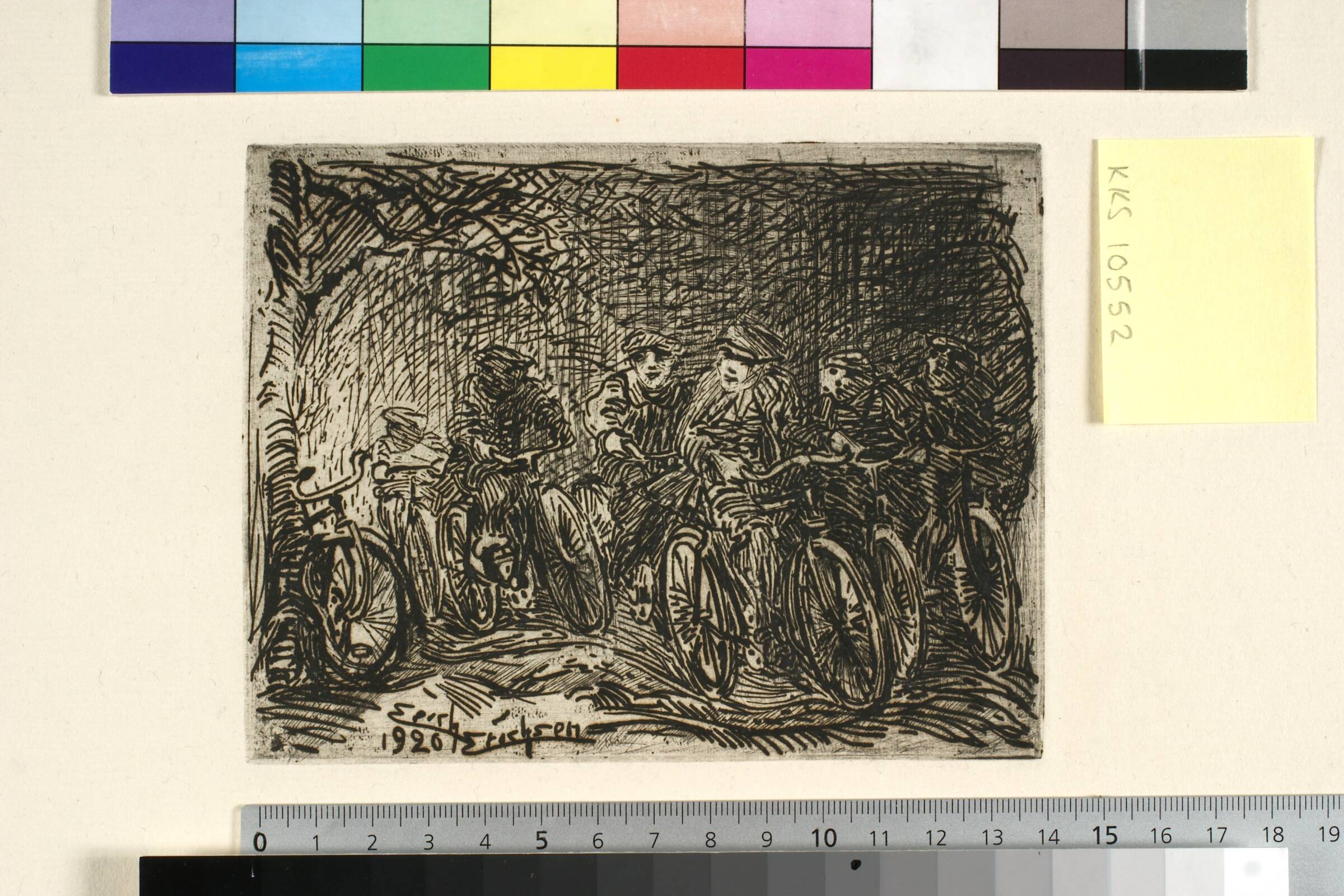 Cykling i skovbunden, Erich Erichsøe, 1920