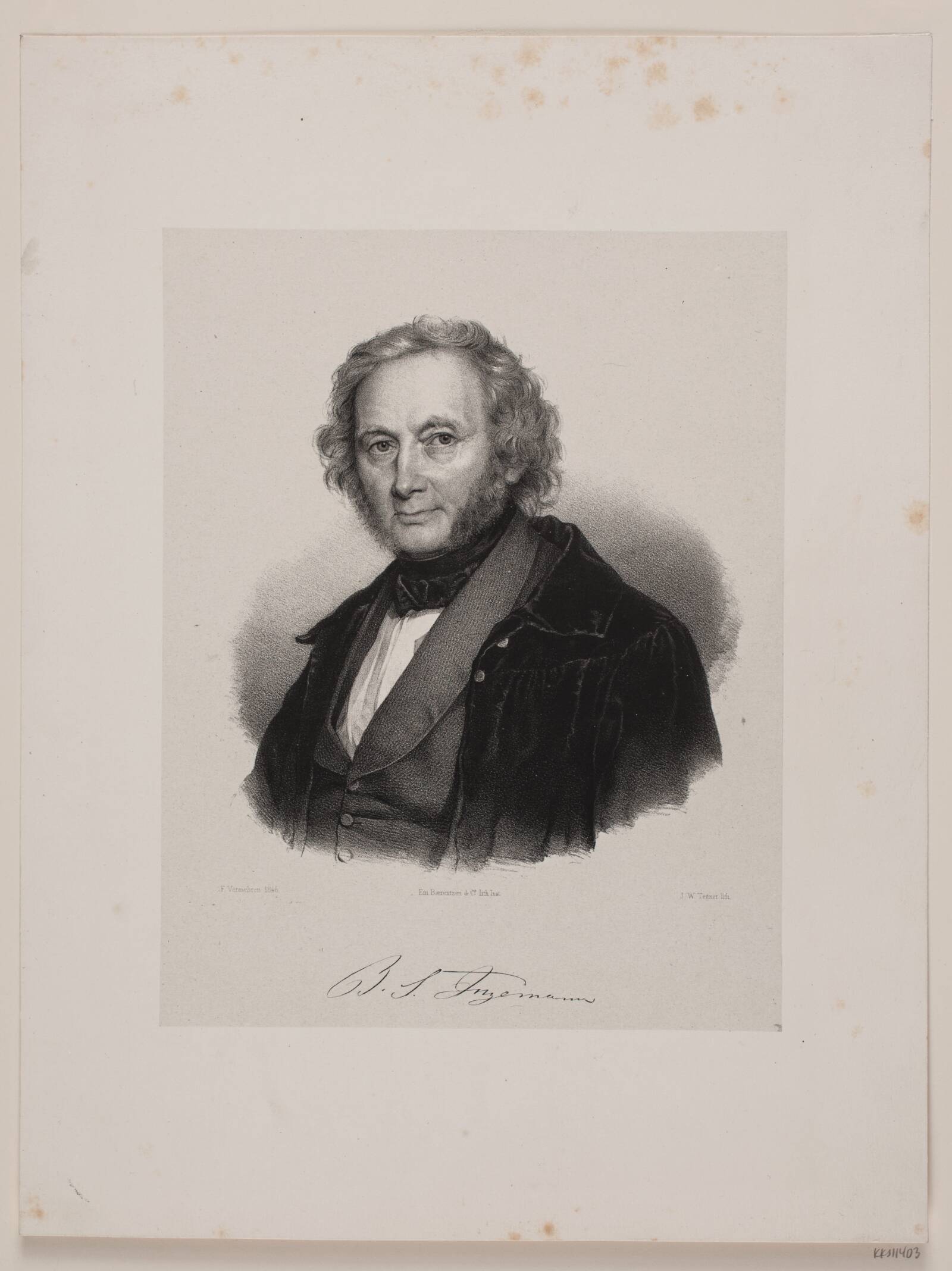 B. S. Ingemann, Isac Wilhelm Tegner, 1815-1893