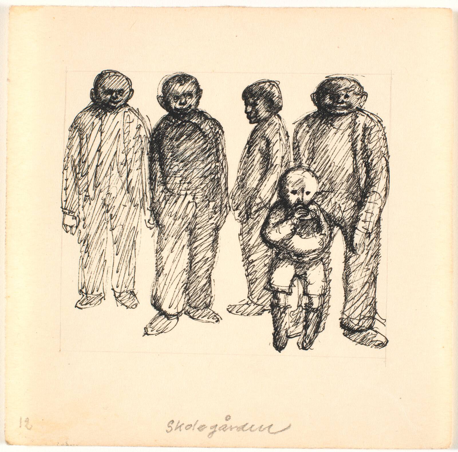 Skolegården, Palle Nielsen, 1949