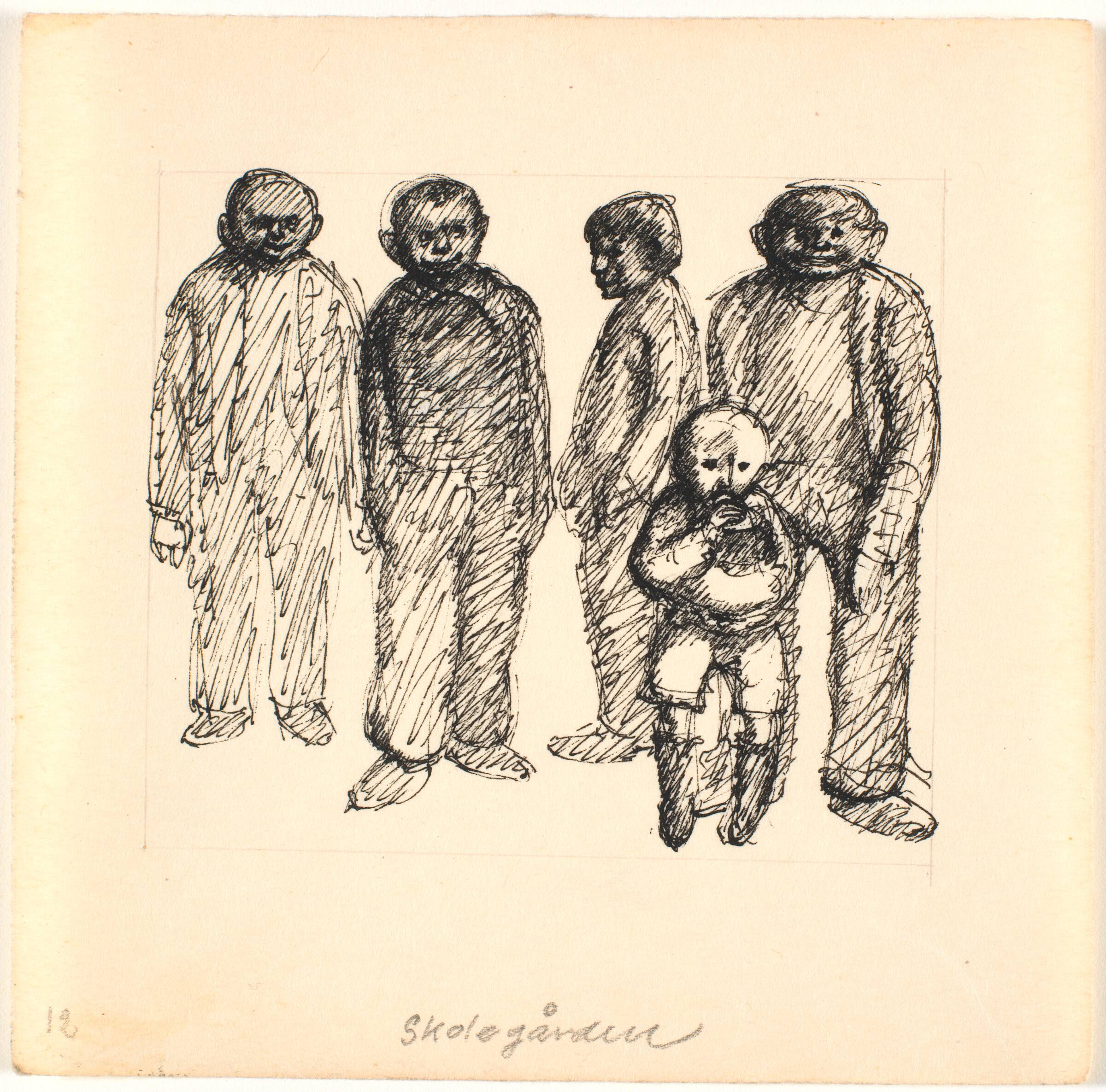 Skolegården, Palle Nielsen, 1949