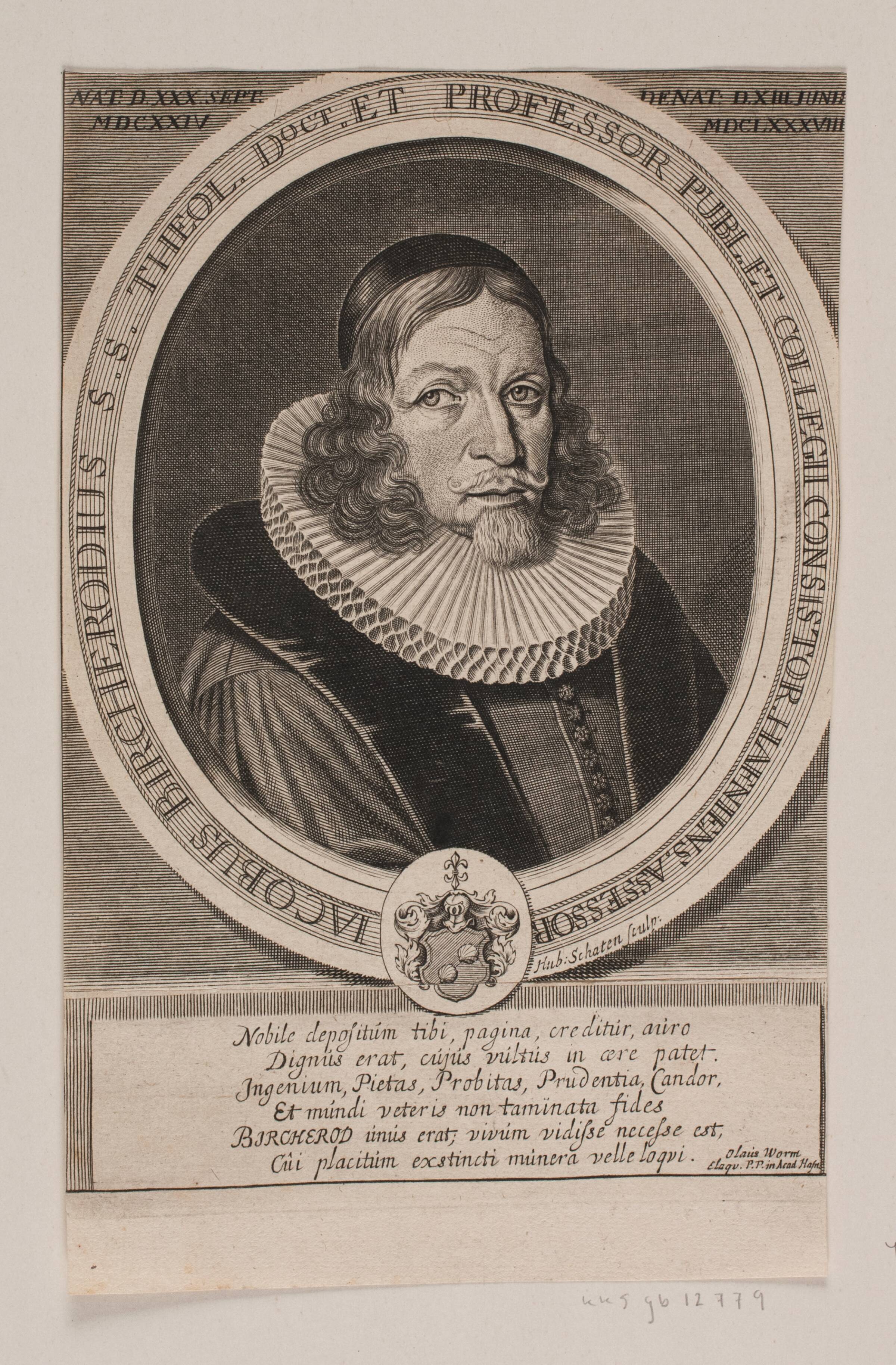 Professor Jacob Bircherod, Hubert Schaten, 1624-1691