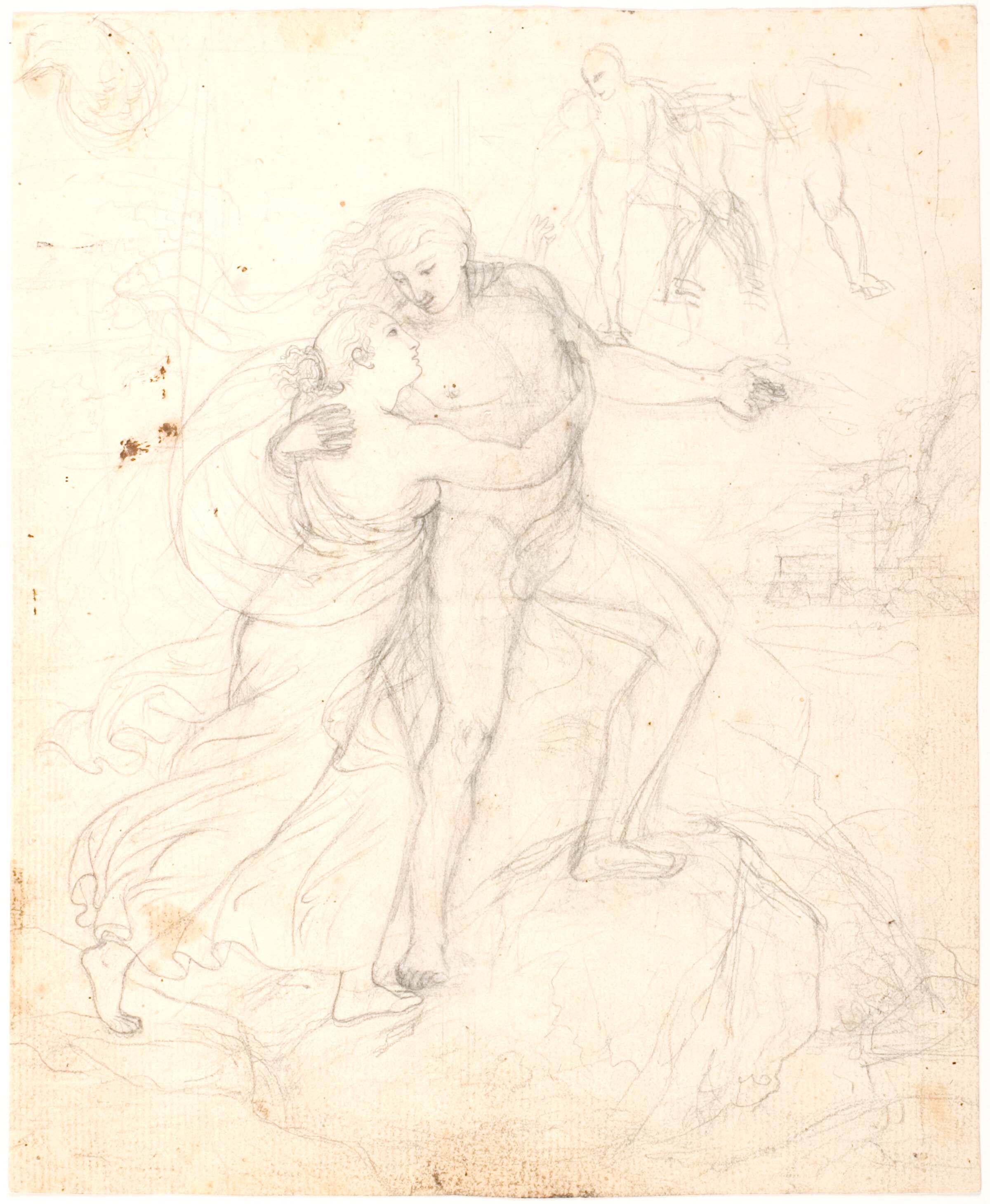 Alcyone tager afsked med sin mand, C.G. Kratzenstein Stub, 1810