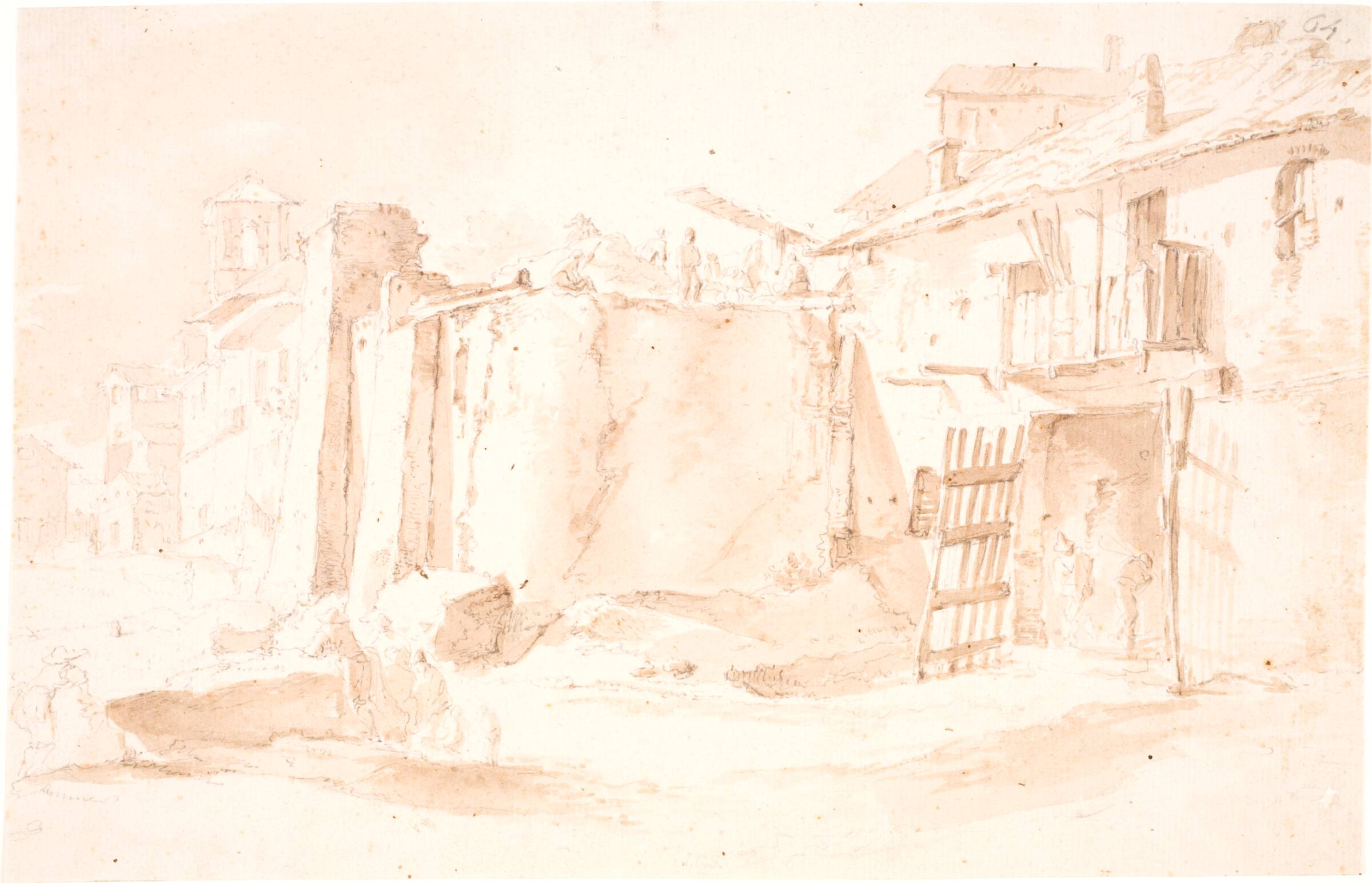Husrække med kalkovn i Rom, Jan Both, 1637-1641