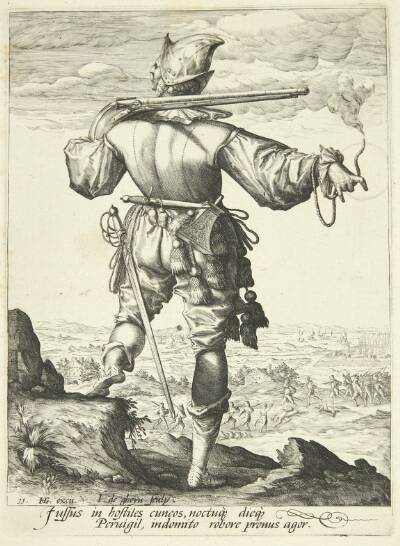 En musketer set bagfra