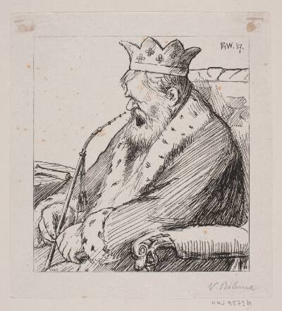 Illustration til "De tre kongsdøtre i berget det blå"