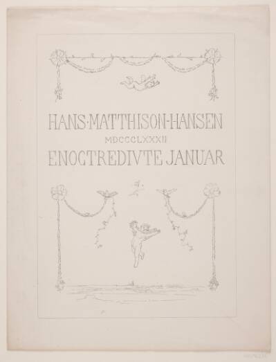 Til Hans Matthison Hansens 75 års fødselsdag den 31. Jan, 1882