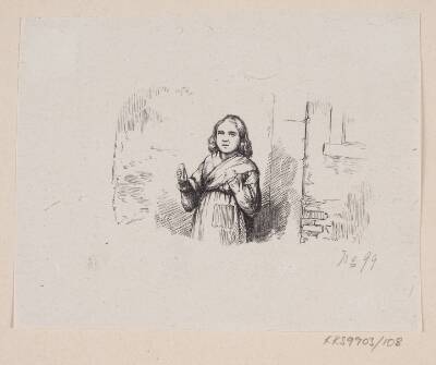 Illustration til "Den lille Pige med Svovlstikkerne" i H.C. Andersen, "Eventyr og Historier", Bind 2