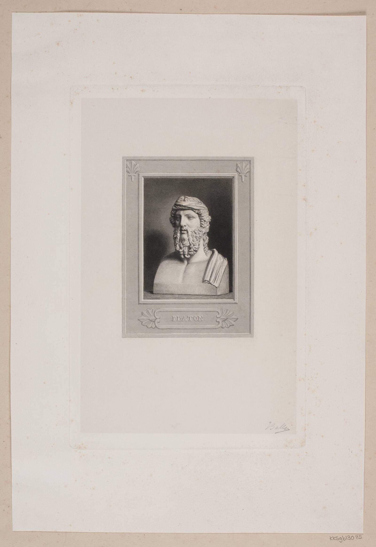 Platon, efter antik buste, Joel Ballin, 1822-1885