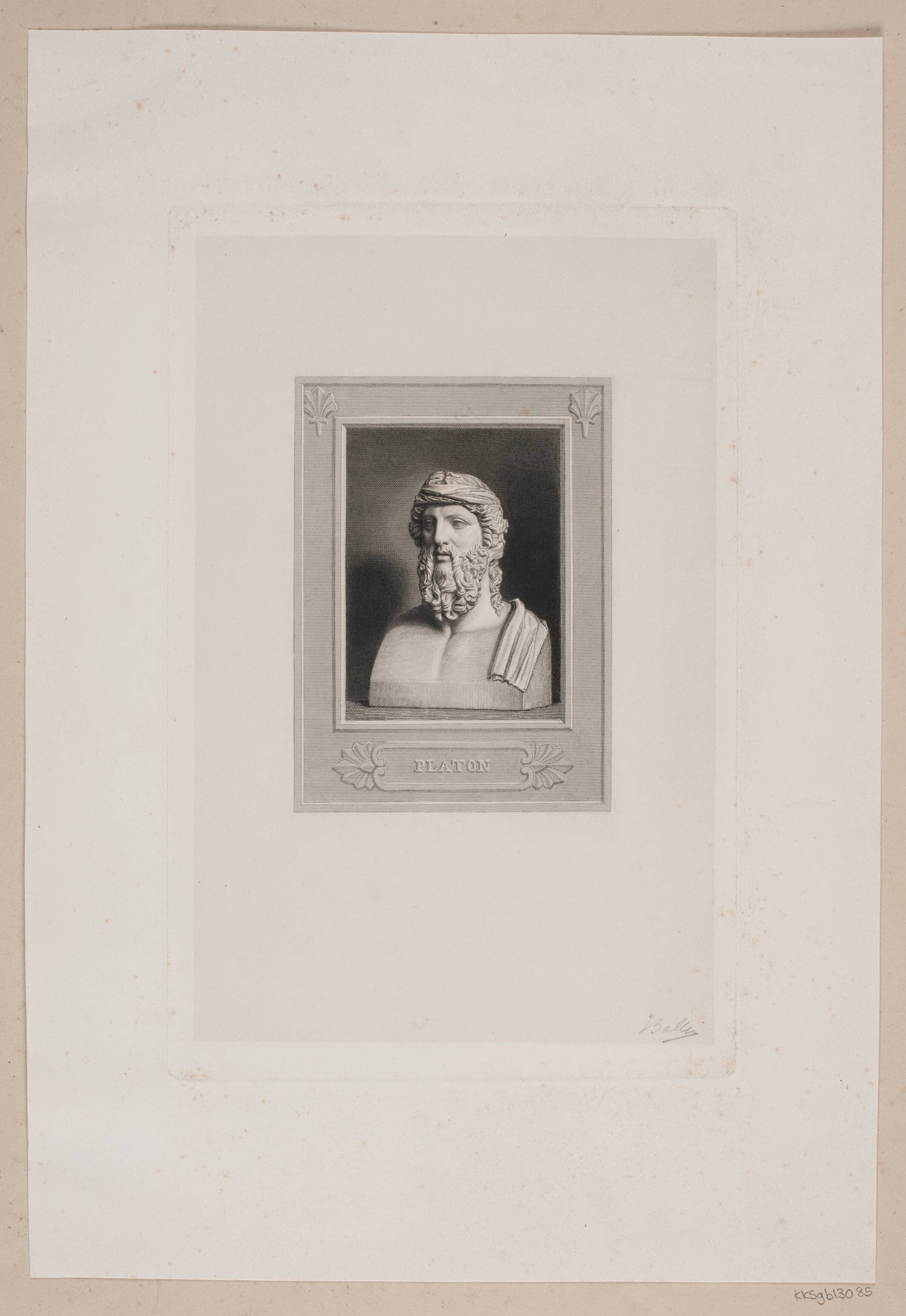 Platon, efter antik buste, Joel Ballin, 1822-1885