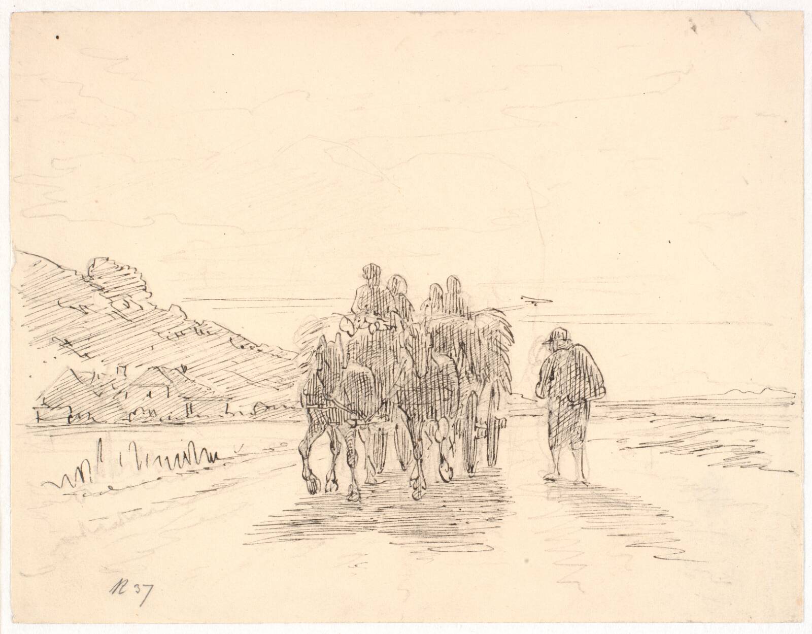 Kornet køres hjem, Wilhelm Marstrand, 1810-1873