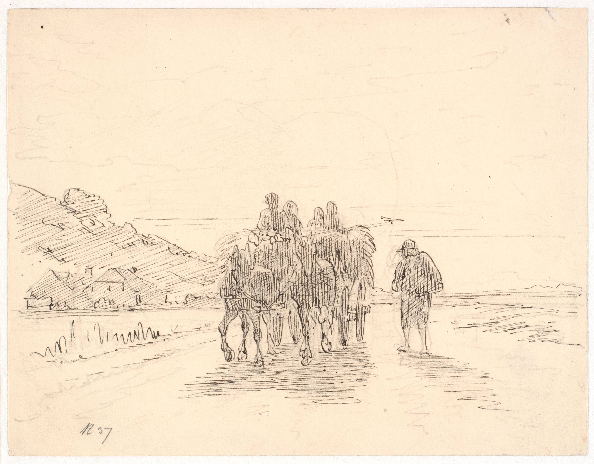 Kornet køres hjem, Wilhelm Marstrand, 1810-1873