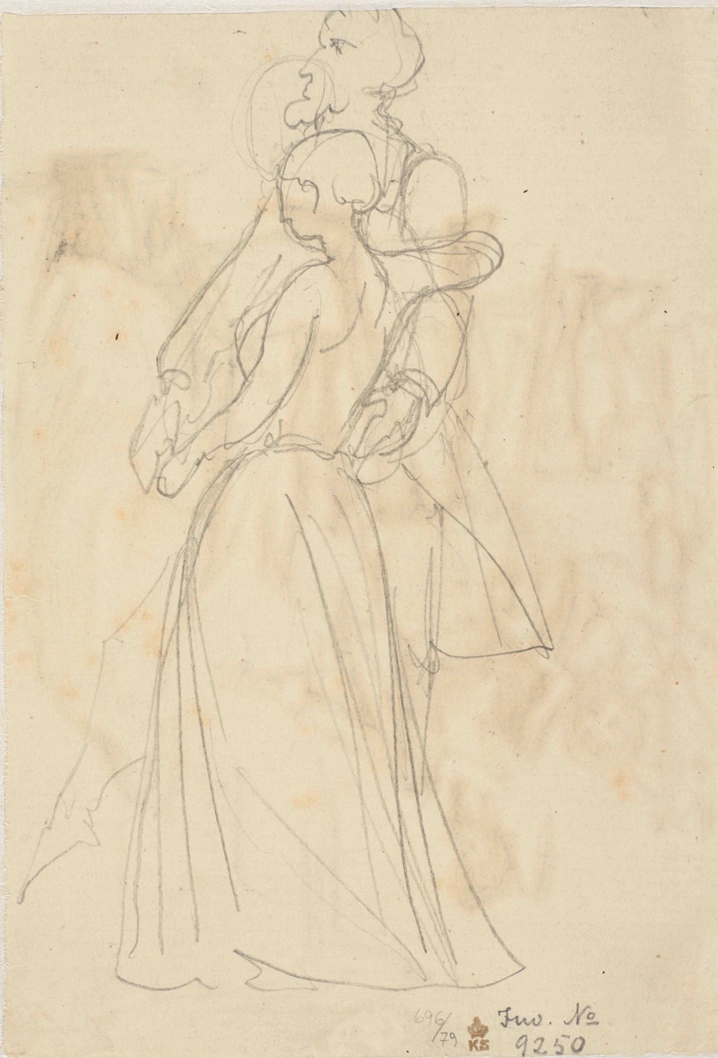 Dansende par, Wilhelm Marstrand, 1810-1873