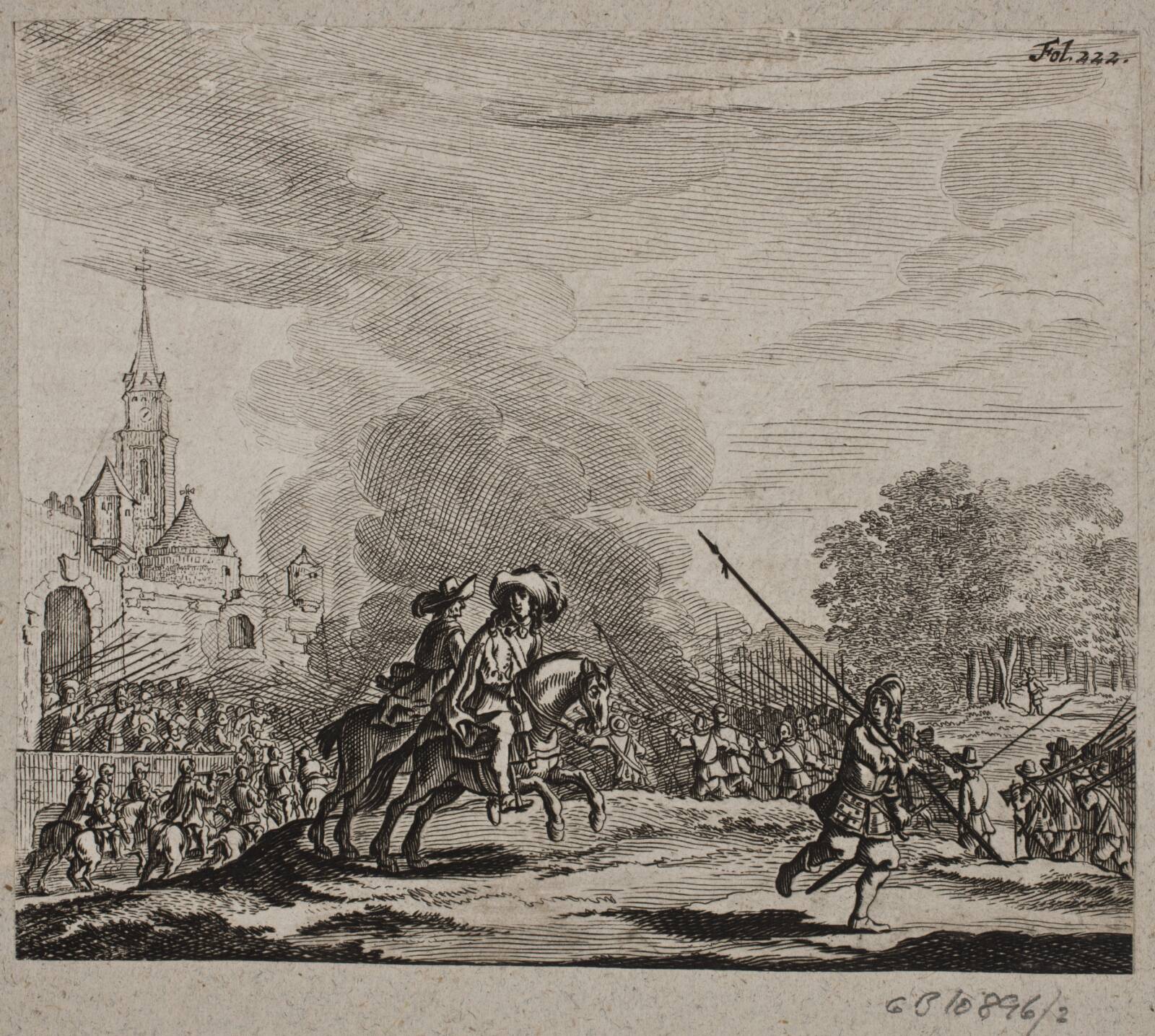 Indtog i en by, Ubekendt, 1650-1699