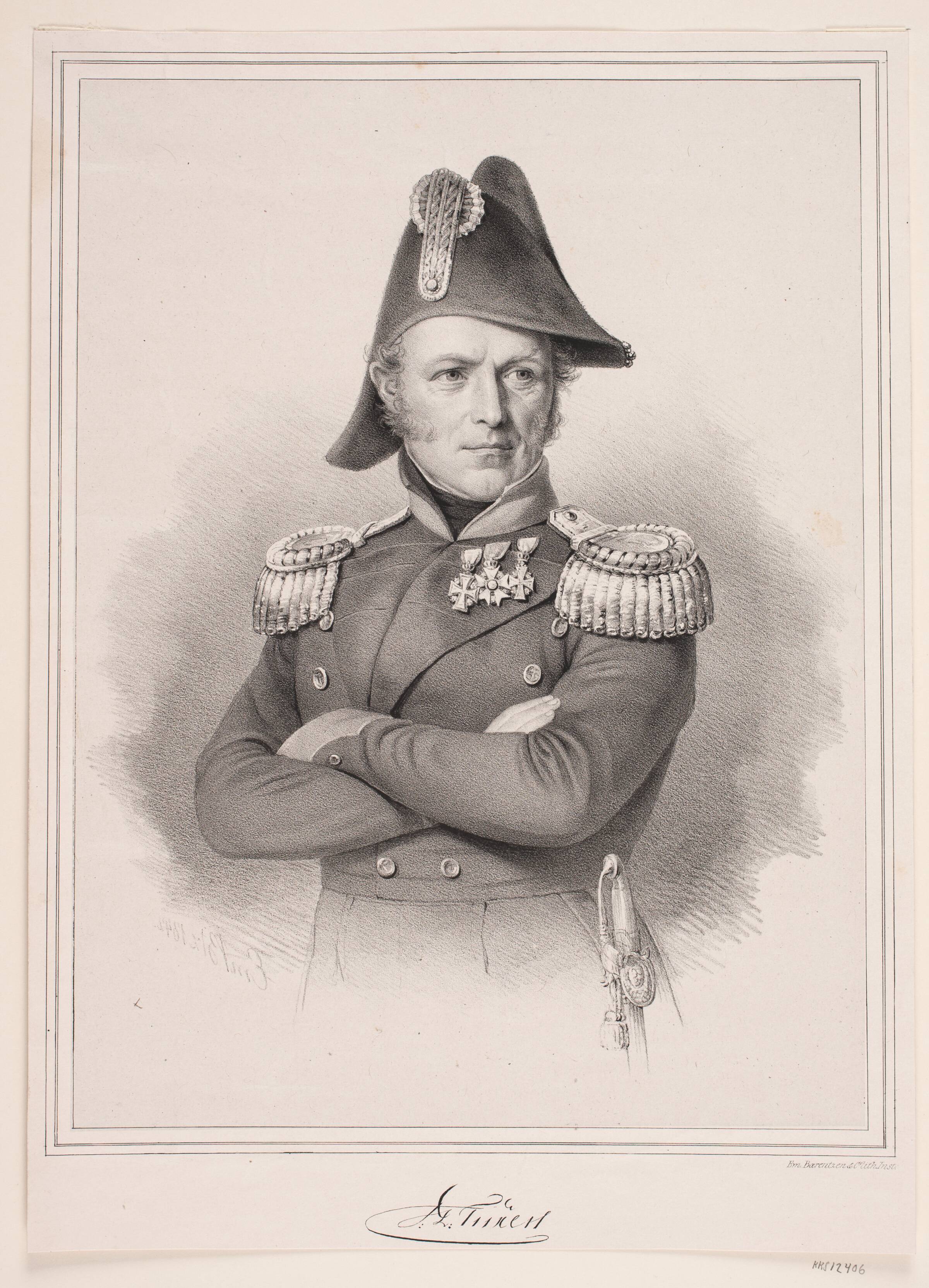 Søren Ludvig Tuxen, Emil Ditlev Bærentzen, 1842