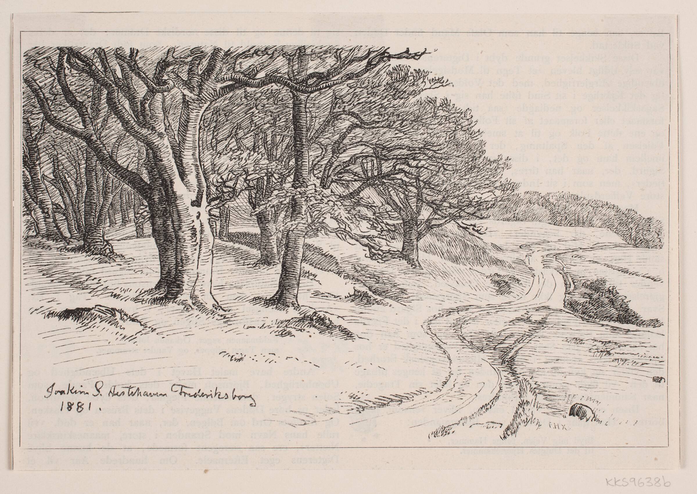 Fra Hestehaven, Frederiksborg, F. Hendriksen, 1881-1882