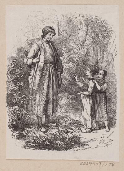 Illustration til "Ib og lille Christine" i H.C. Andersen, "Eventyr og Historier", Bind 2