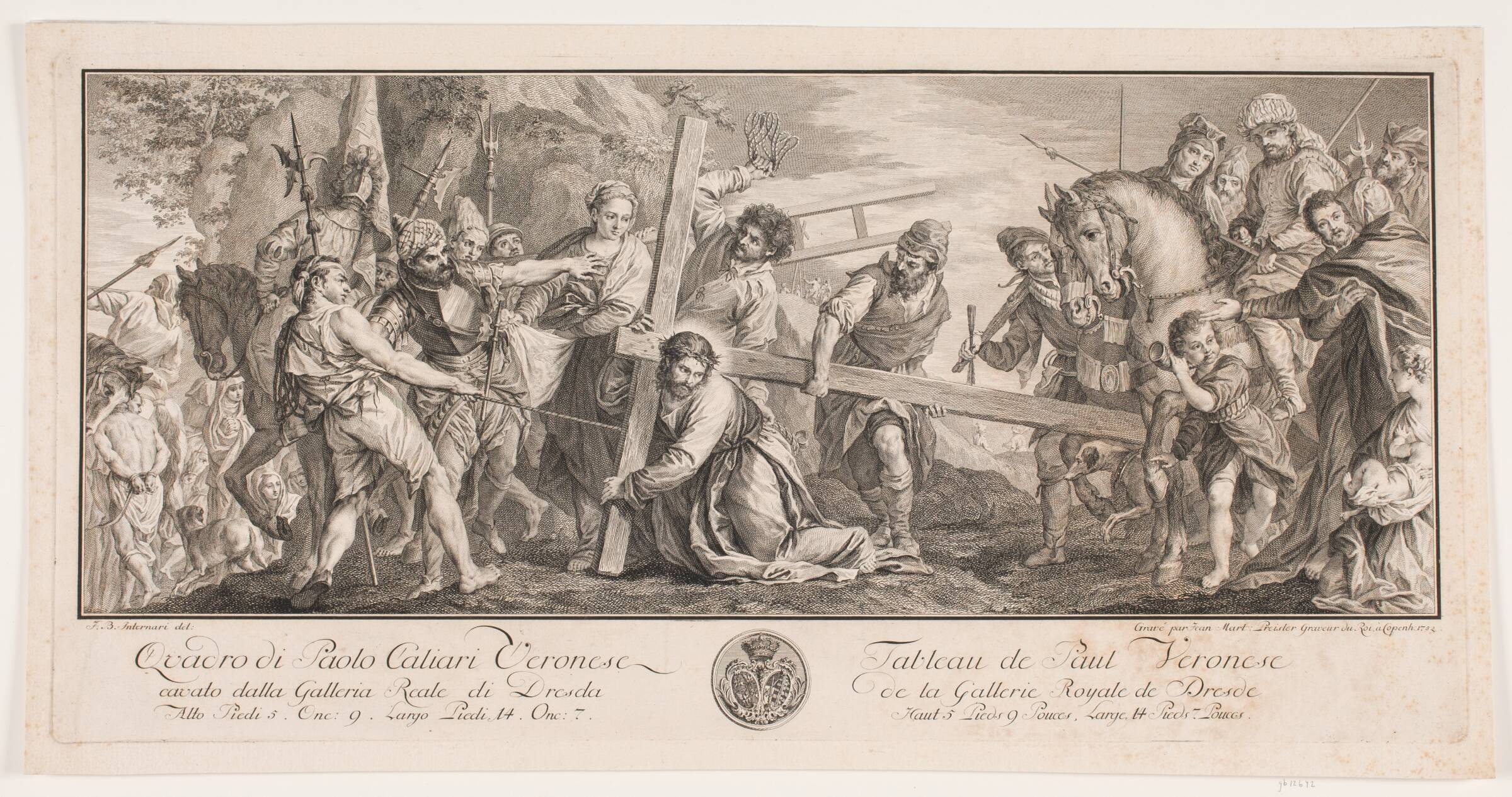 Gangen til Golgata, J.M. Preisler, 1752