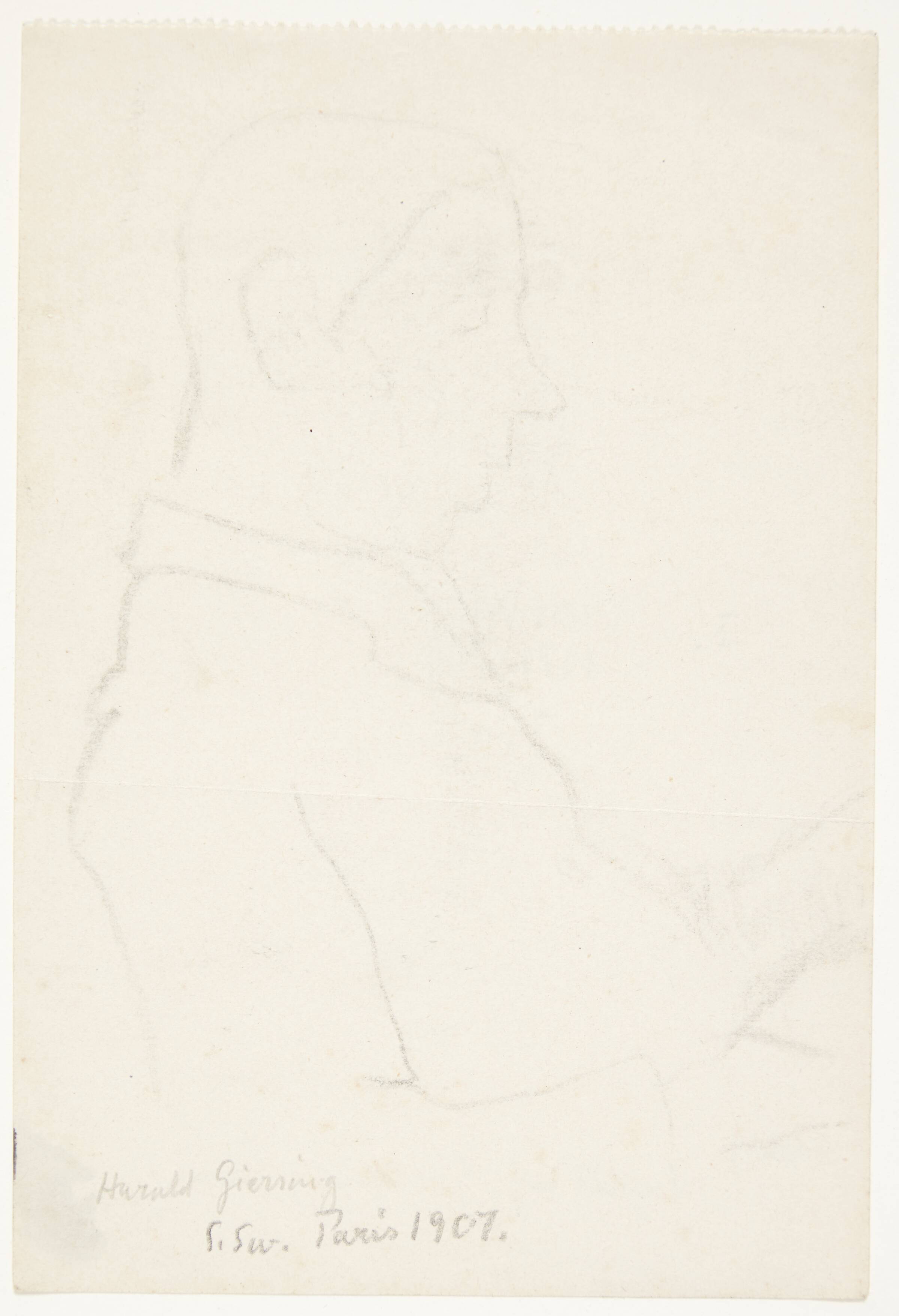 Portræt af maleren Sigurd Swane, siddende, Харальд Гирсинг, 1907