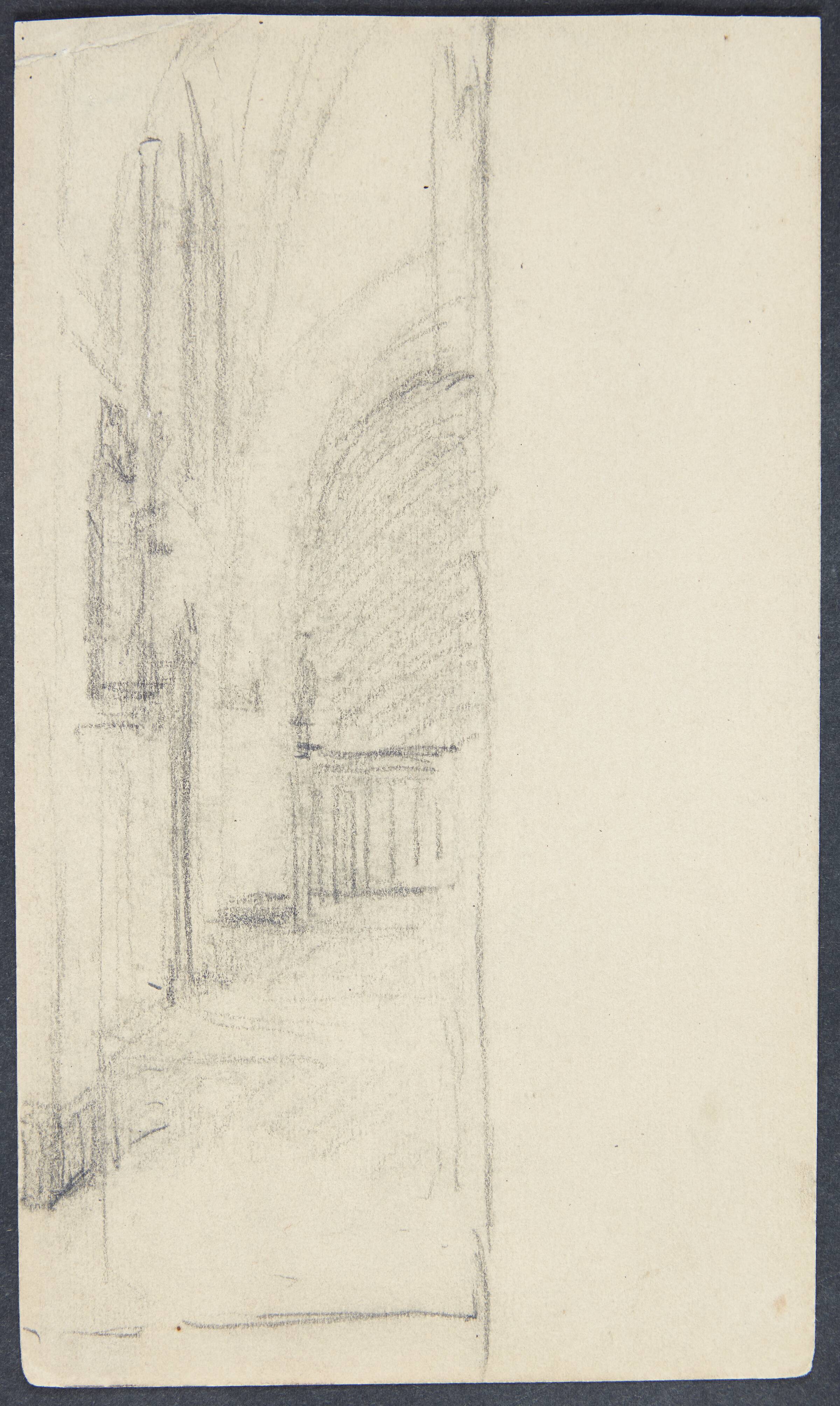 Interiør fra kirken Heiligengast, Lübeck, 1887, Albert Gottschalk, 1866-1906