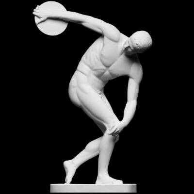 Diskoskasteren, rekonstrueret med torso i Vatikanet, og hoved i Museo Nazionale Romano