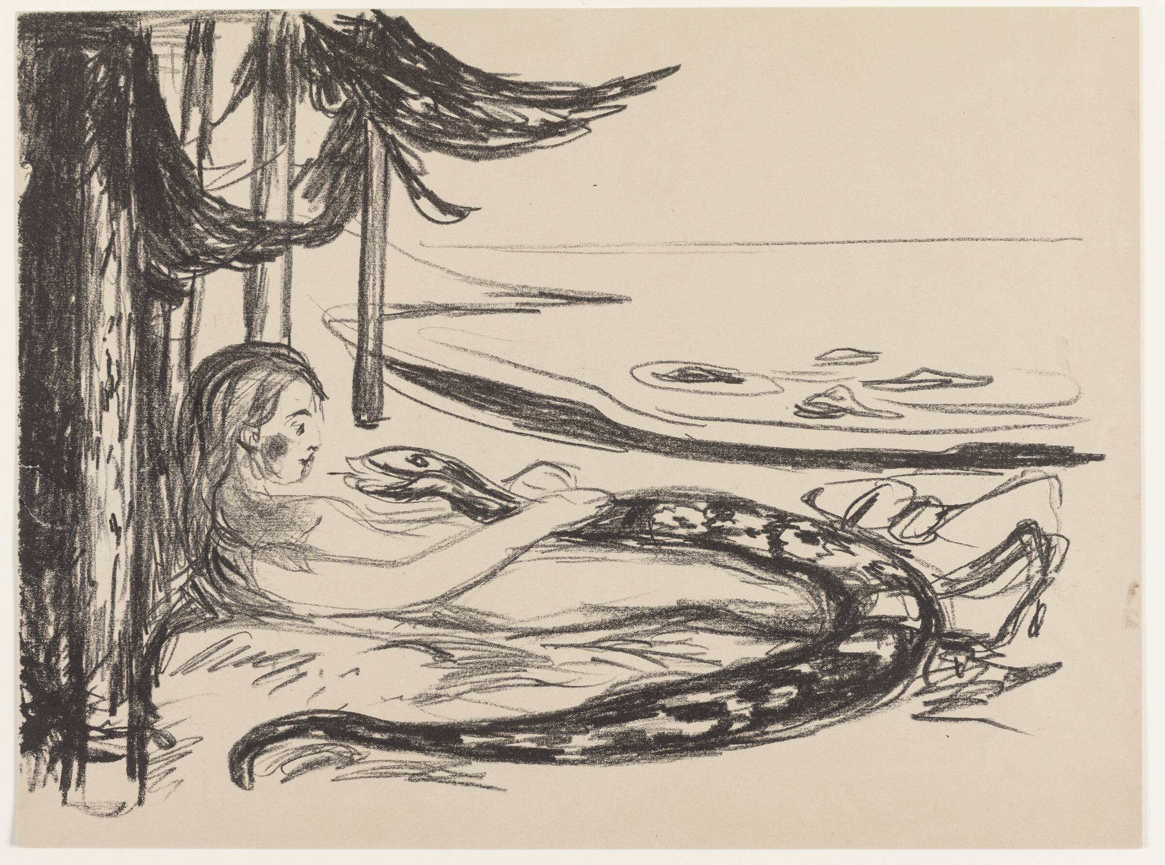 Kvinden og slangen, Edvard Munch, 1908-1909