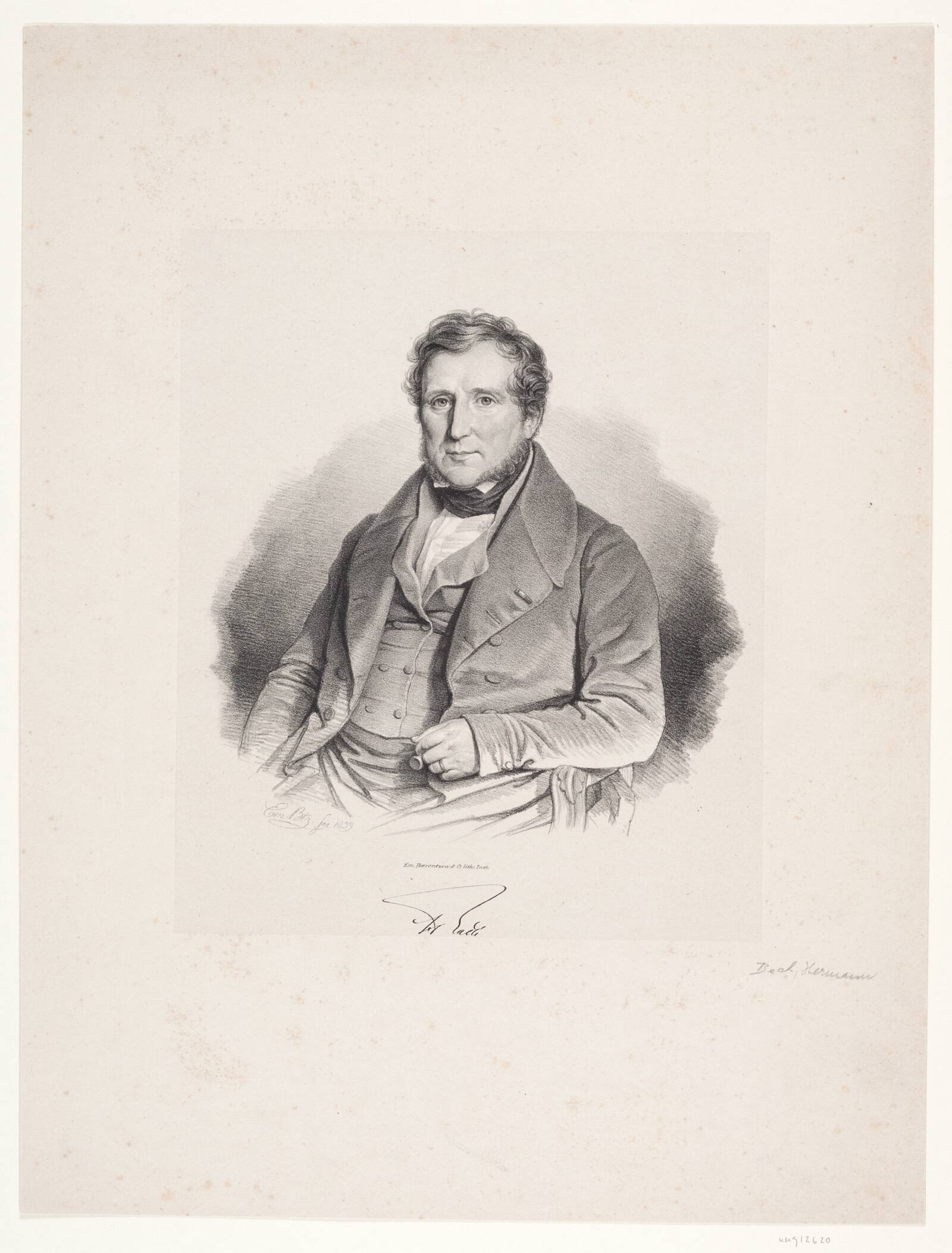Hermann Bech, Emil Ditlev Bærentzen, 1839