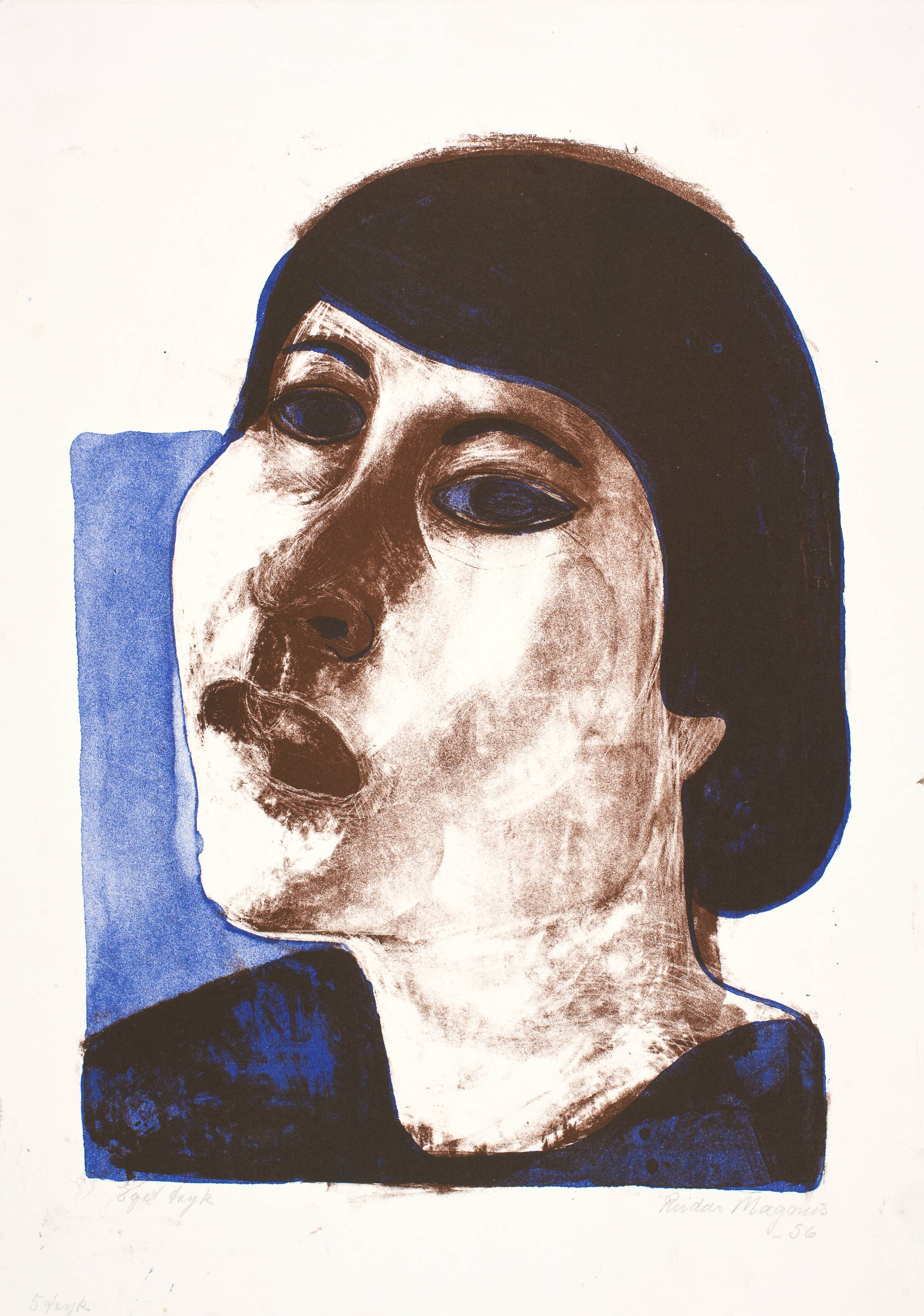 Kvindeportræt, Reidar Magnus, 1956