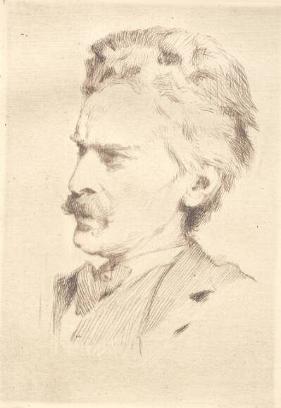 Portræt af xylograf F. Hendriksen