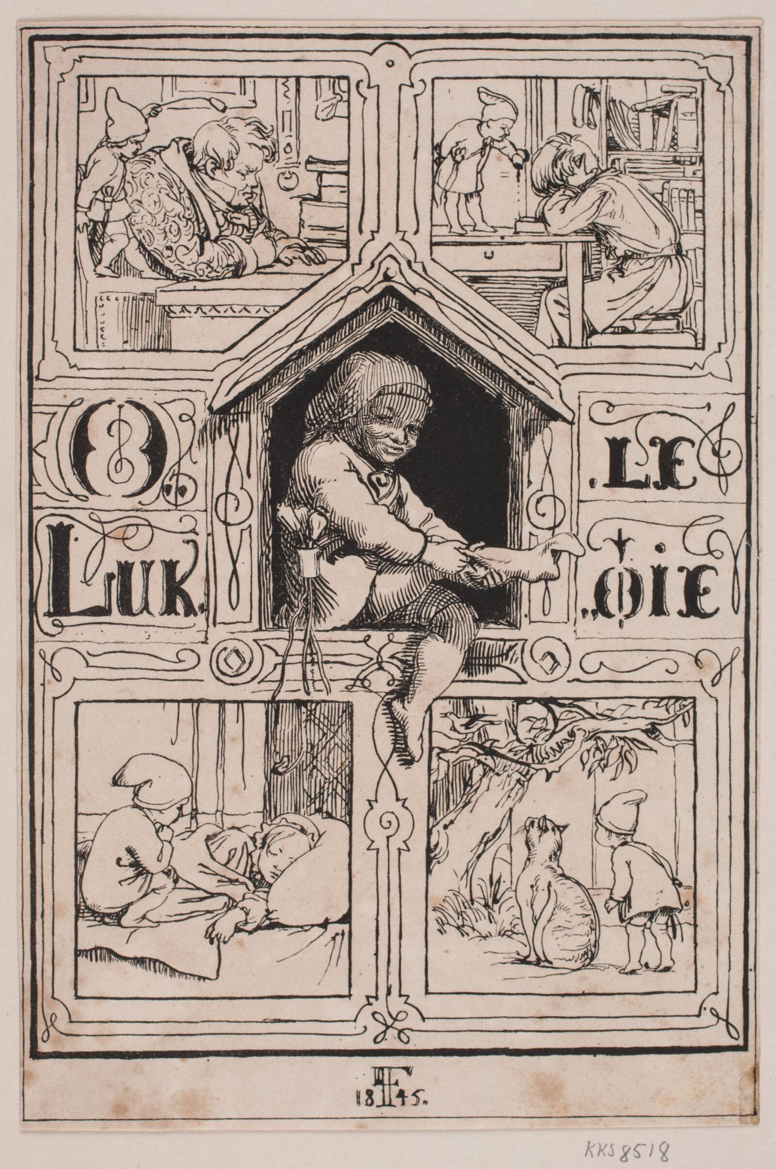 Ole Lukøje, Lorenz Frølich, 1845