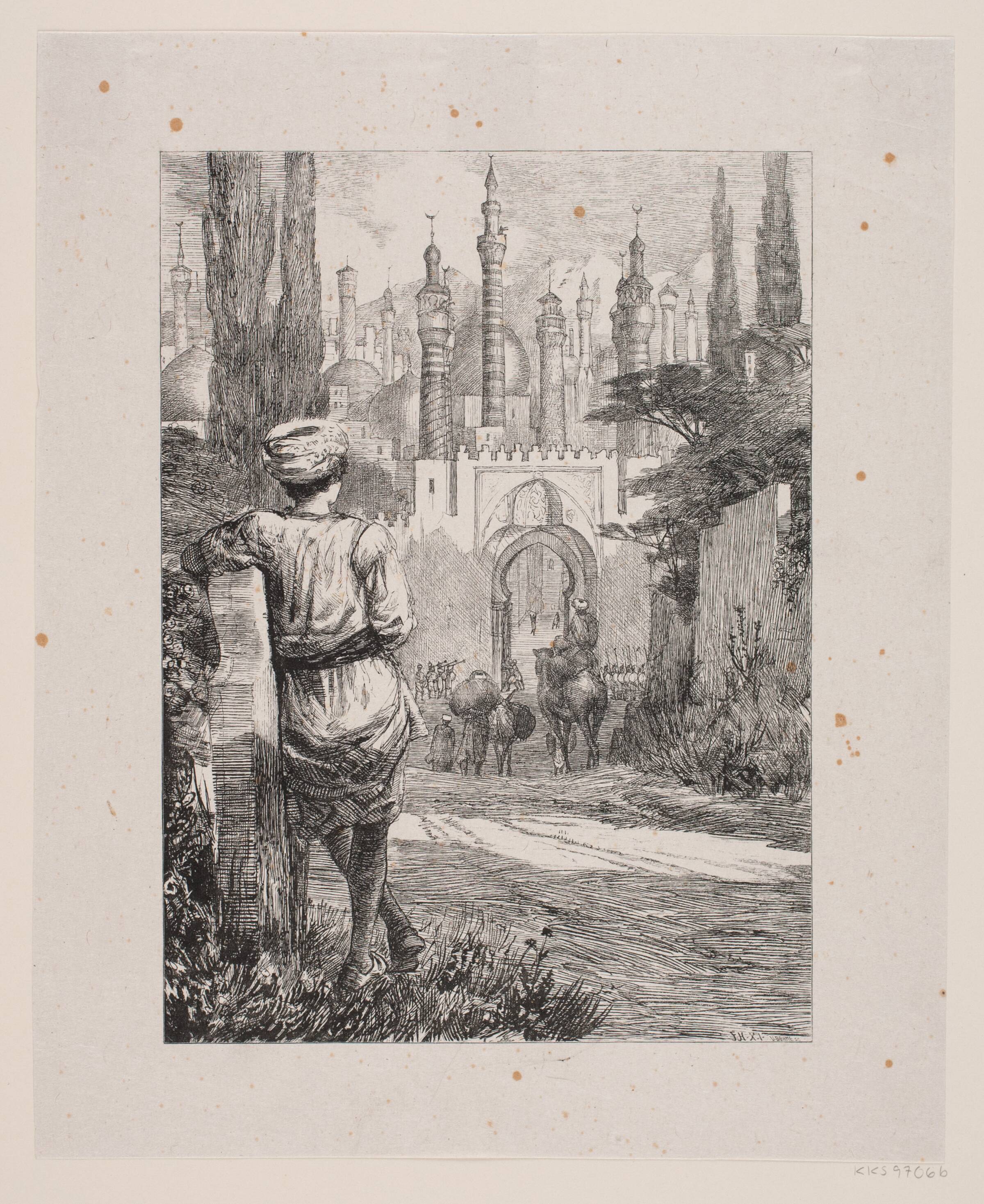 Aladdin udenfor Isphahans port, Waldemar Bøhme, 1893-1899