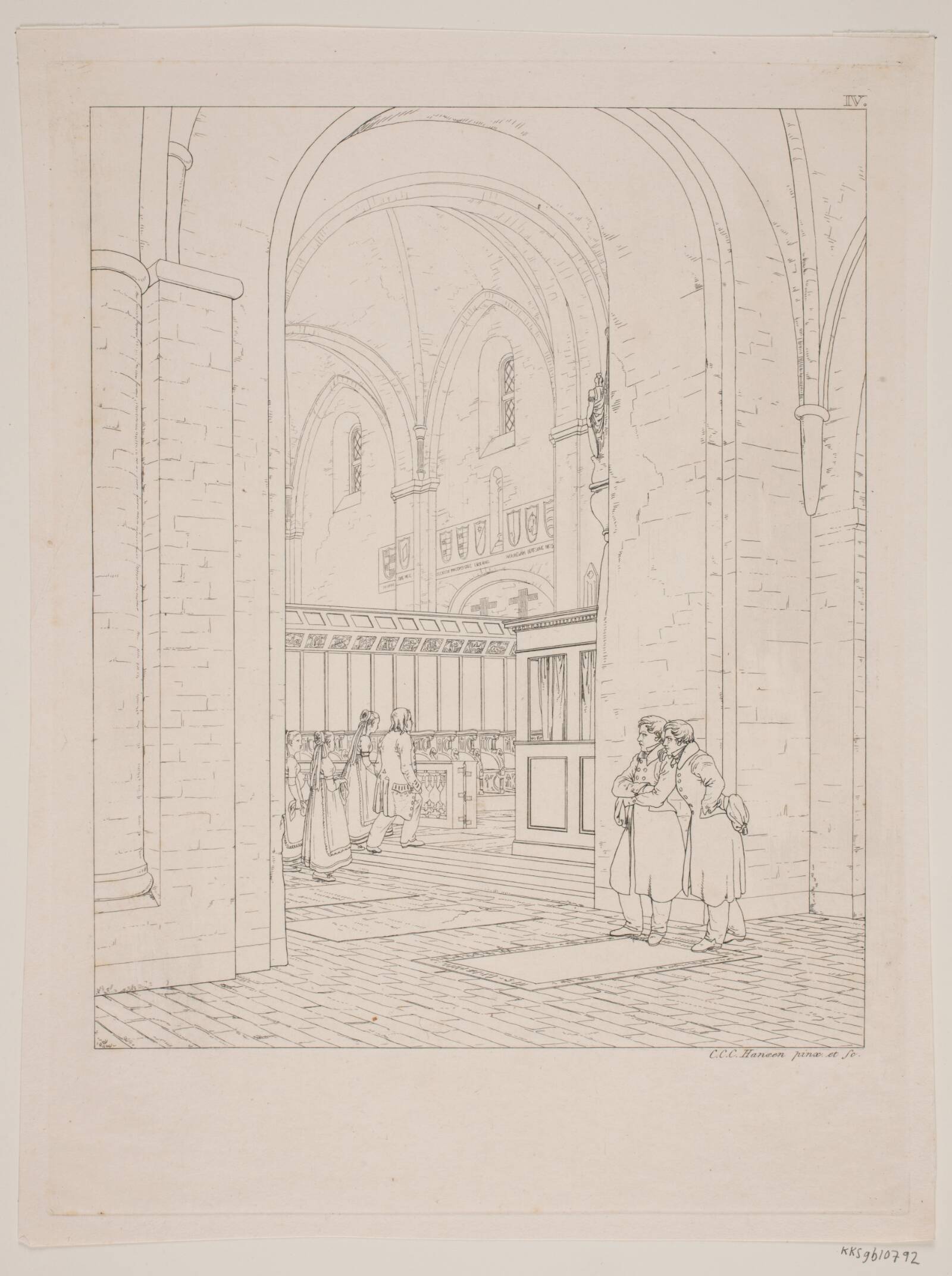 Parti af koret i Ringsted Kirke, Constantin Hansen, 1830