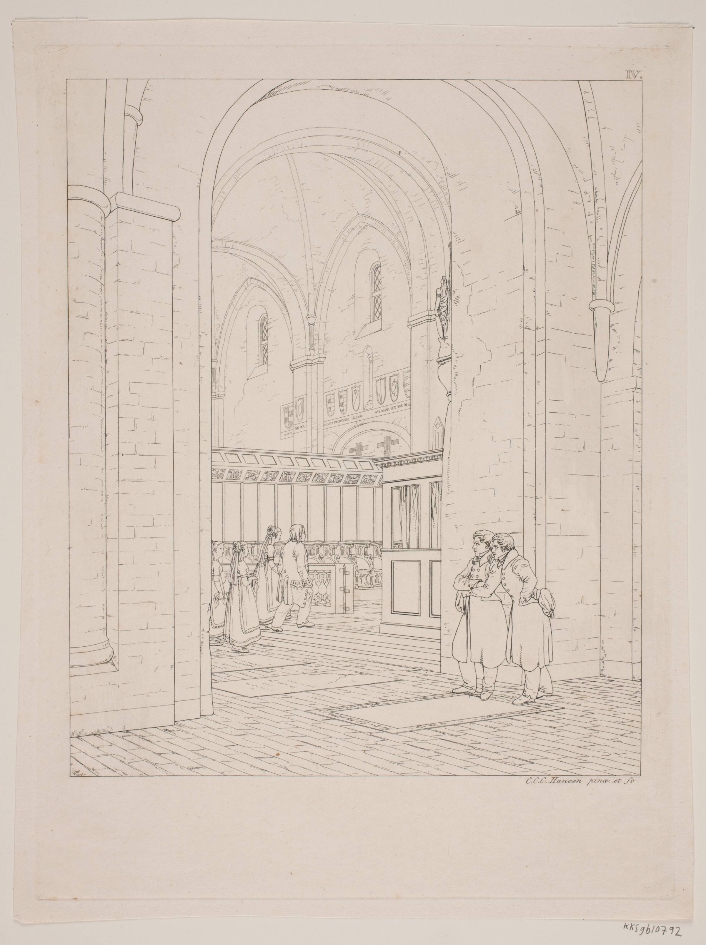 Parti af koret i Ringsted Kirke, Constantin Hansen, 1830