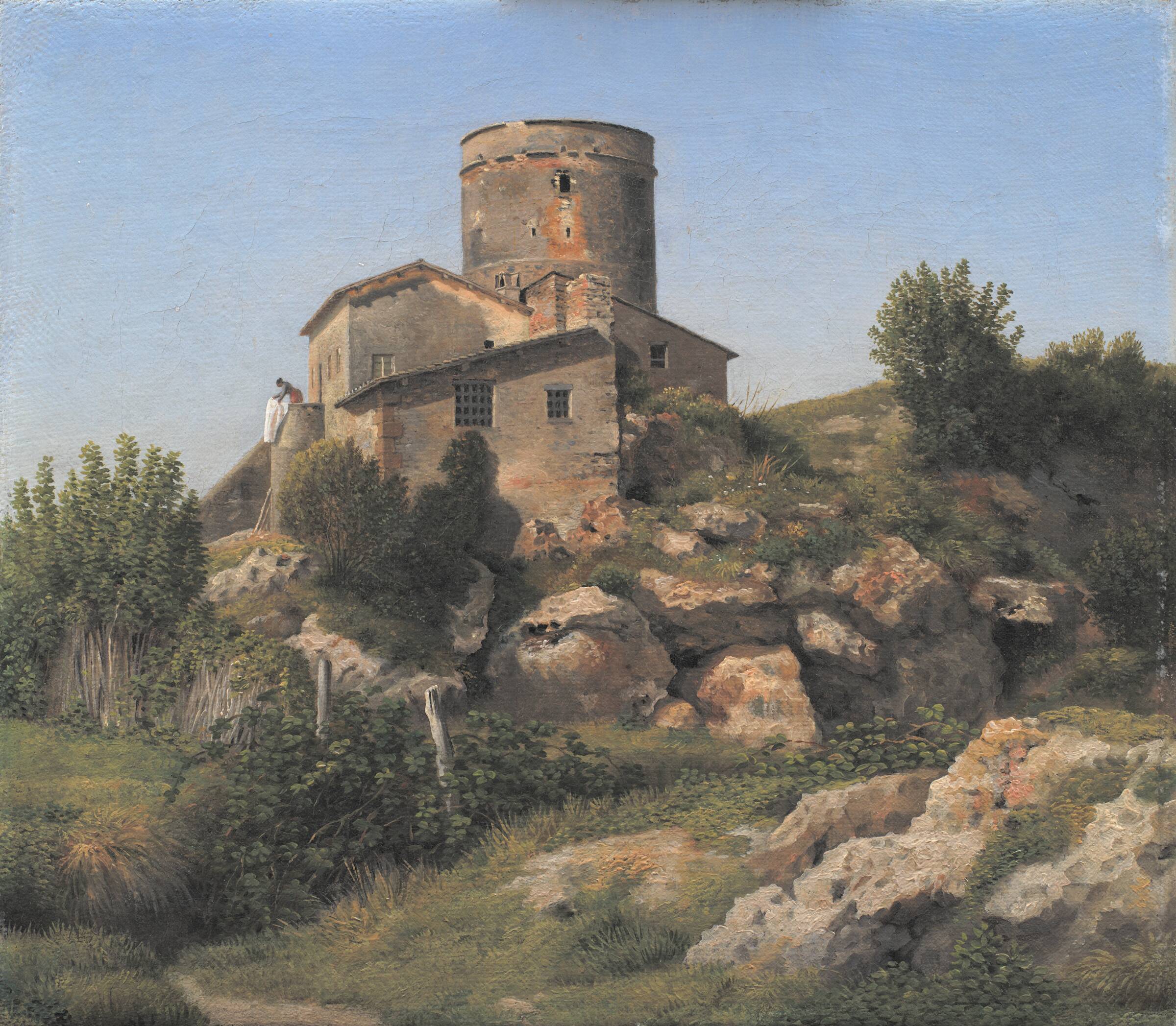 En bygning ved Tor di Quinto uden for Rom, C.W. Eckersberg, 1815