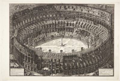 Colosseum, Flavian's amfiteater, set i fugleperspektiv
