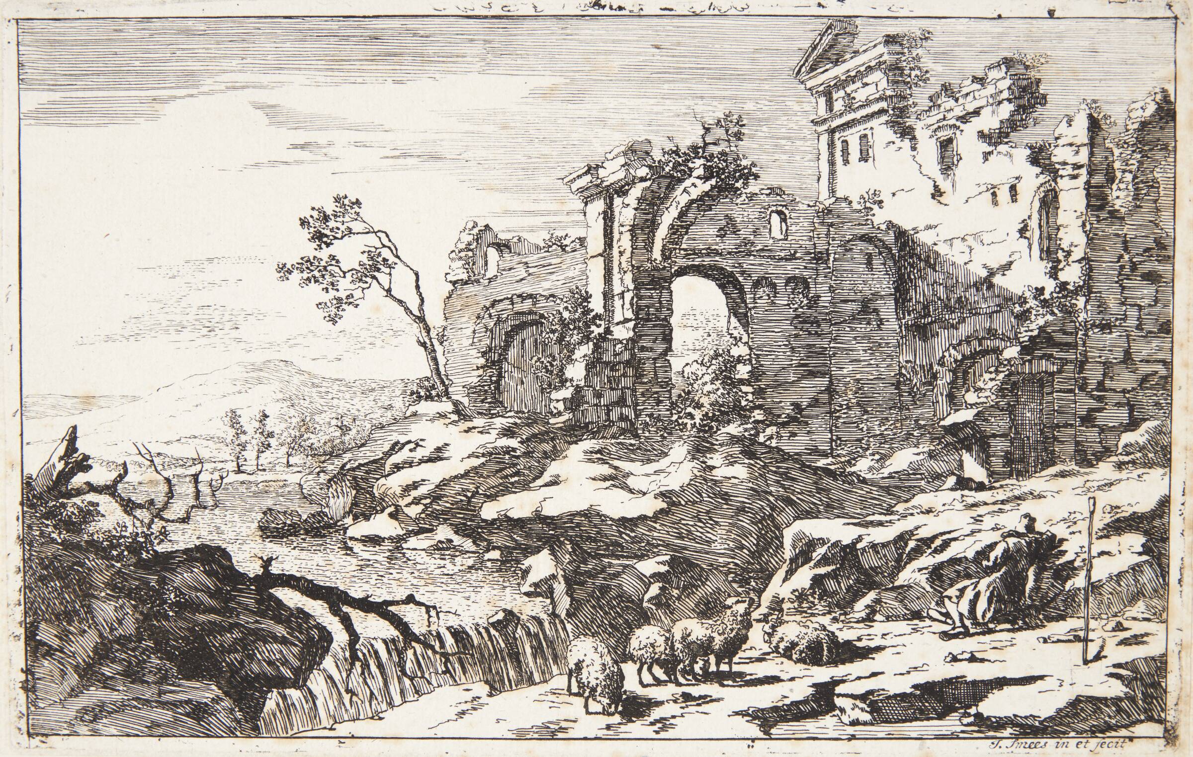 Sovende hyrde, Jan Smees, 1670-1728