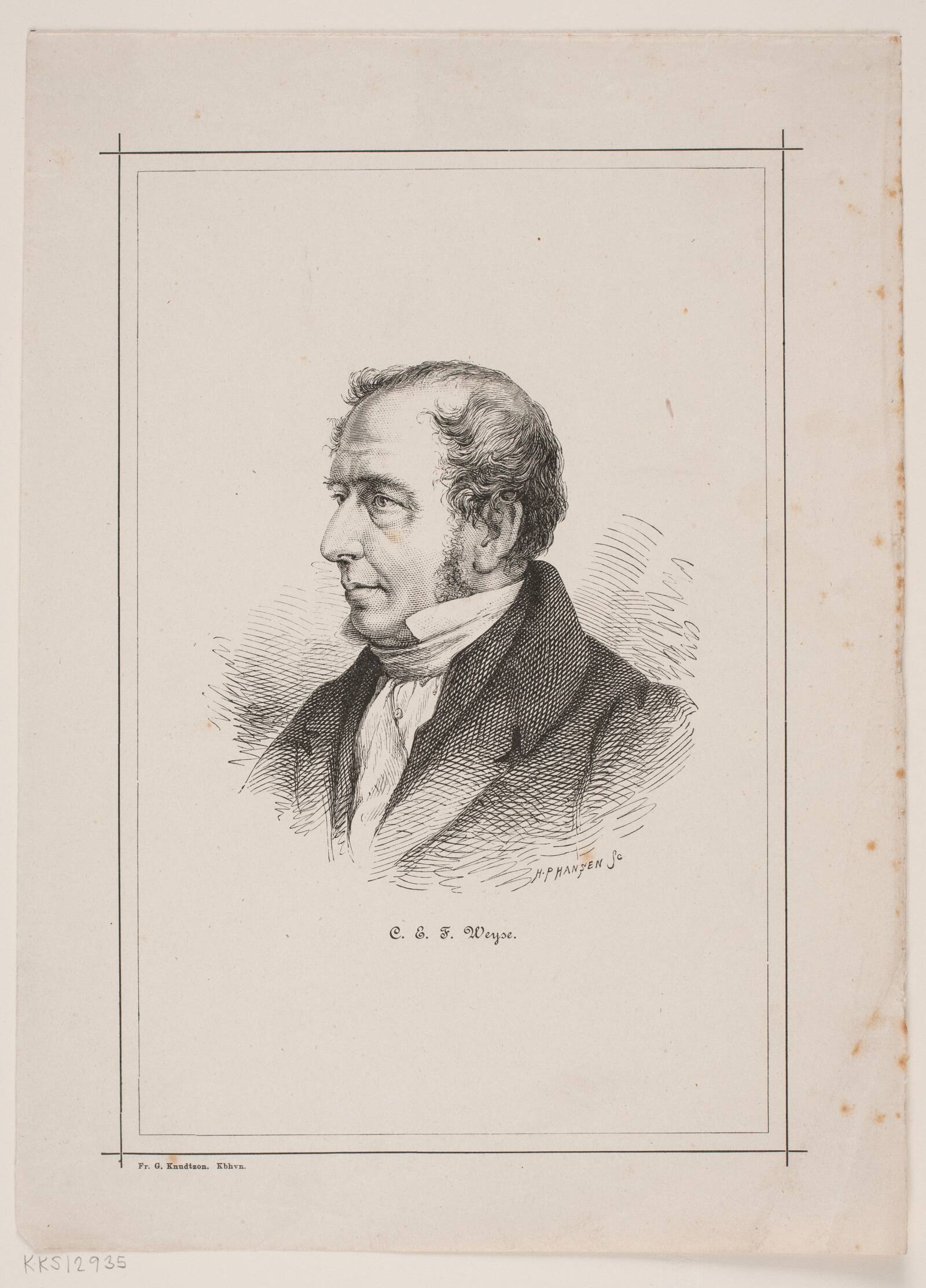 C. E. F. Weyse, H.P. Hansen, 1882