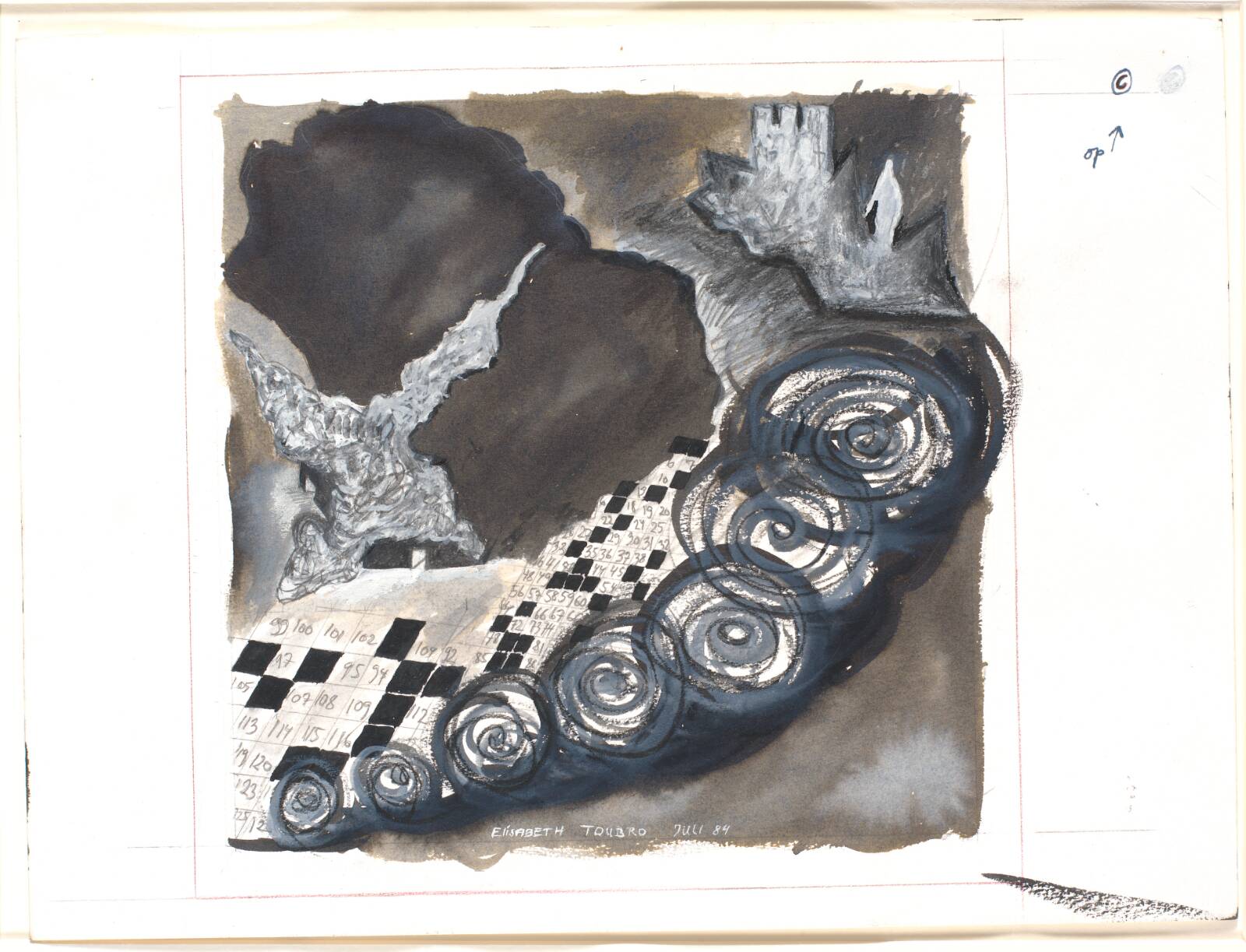 Illustration til "Semiotik", Elisabeth Toubro, 1984